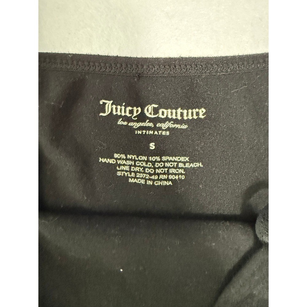 Juicy Couture Intimates Black Rhinestone Gothic Logo Camisole Tank Top S