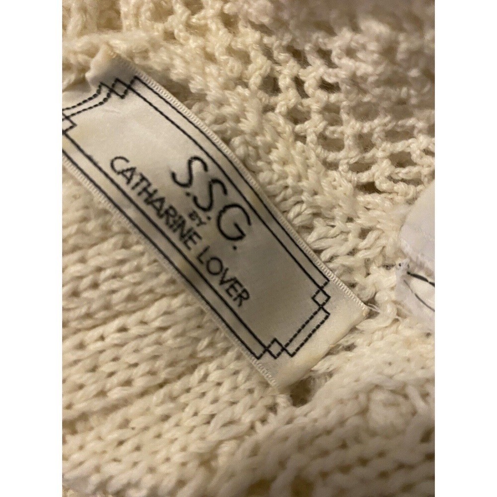 SSG Catherine Lover Vintage size M Medium sweater High Neck crochet Pom Pom