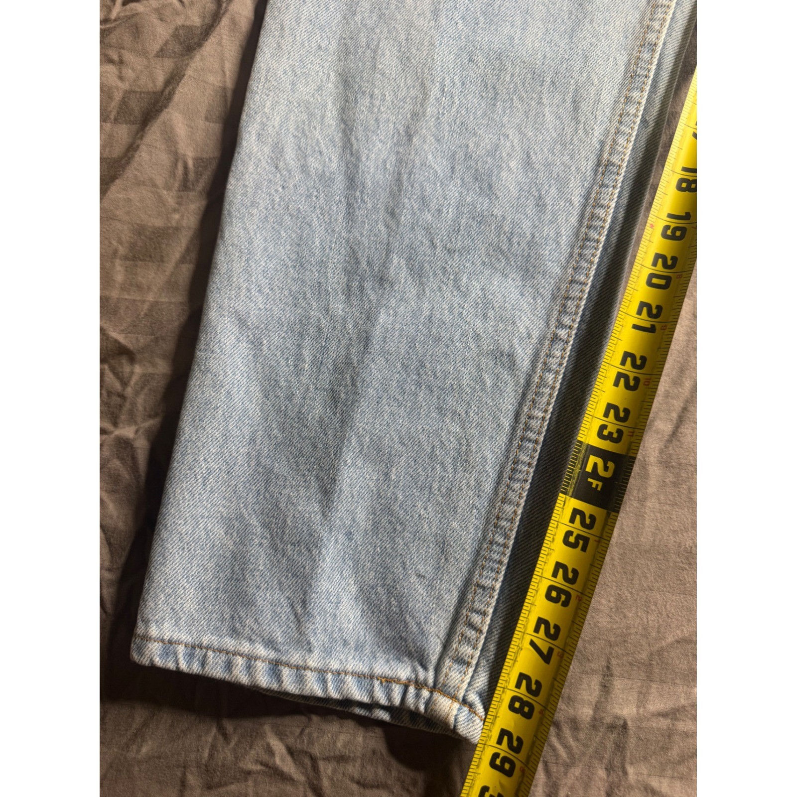 Vintage Levis 550 Orange Tab Light Wash Relaxed Tapered Jeans 33×28 Made in USA