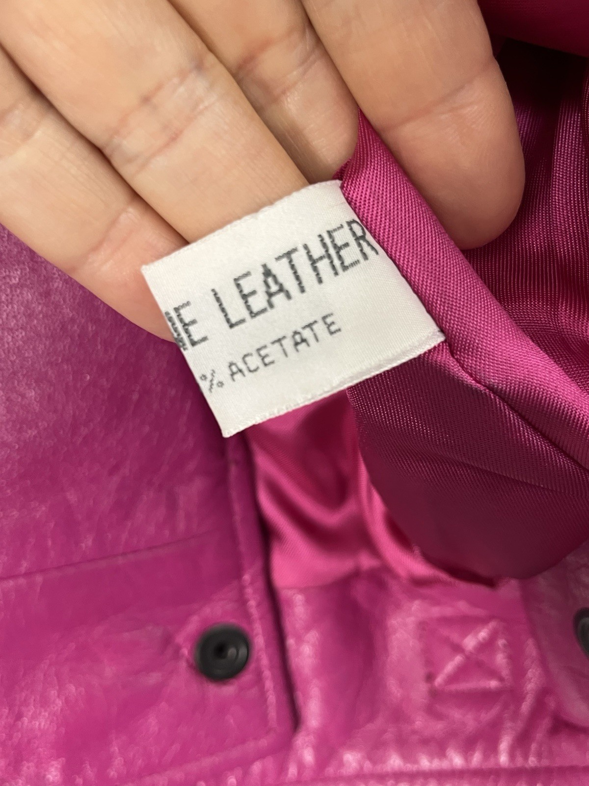 Vtg 80s La Nouvelle Renaissance Hot Pink Leather Jacket Sz M Rockabilly