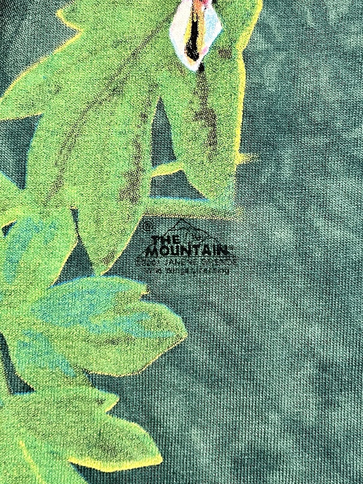 Vtg 2001 The Mountain Birdhouse T-Shirt NWT Deadstock Organic Cotton Wren Bird L