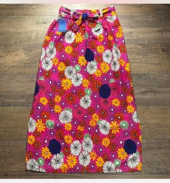 Vintage 70’s Wear-Abouts NWT Neon Floral Psychedelic Hippie Maxi Skirt Deadstock