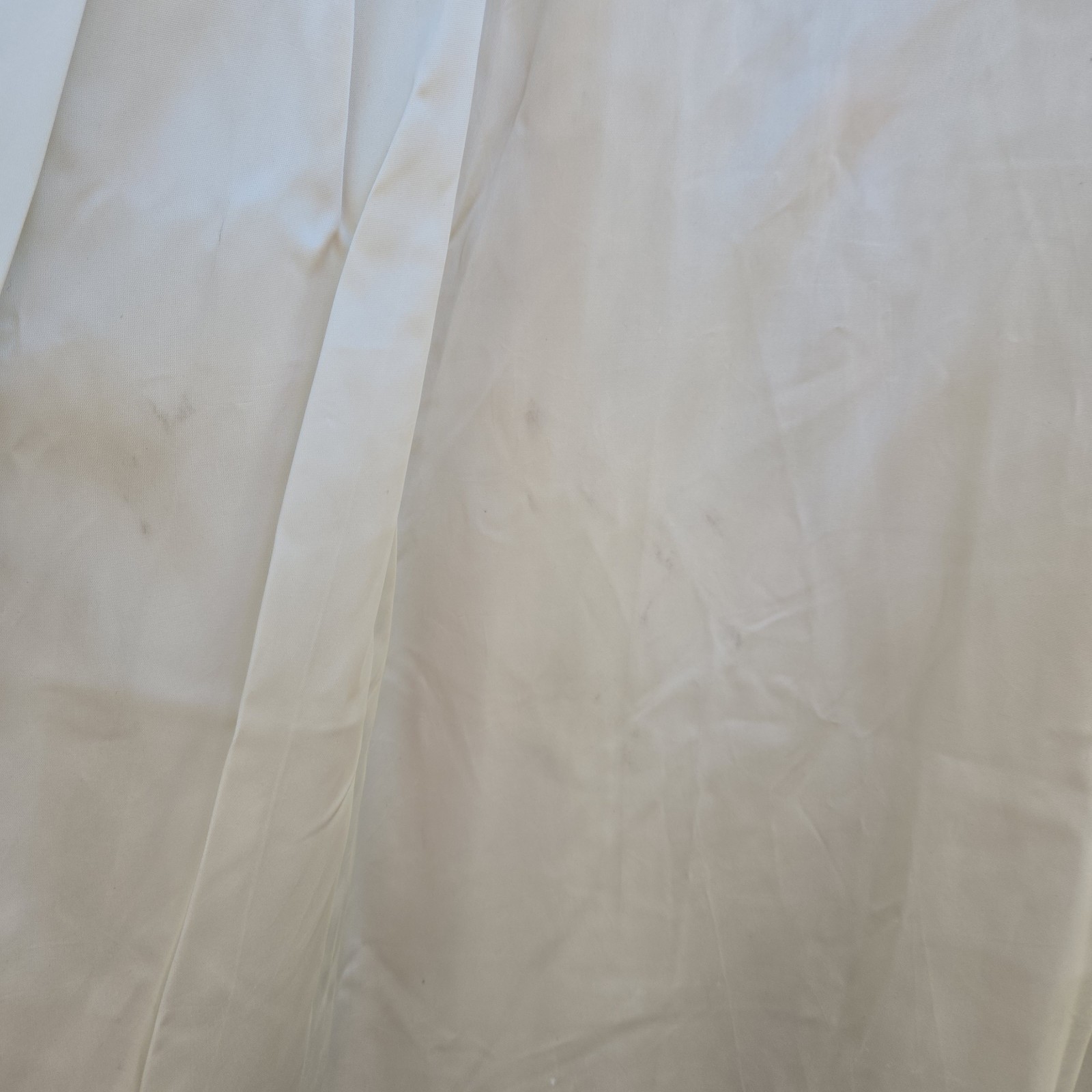 Vintage 1940s Ivory Long Sleeve Satin Wedding Dress. SIZE XS, See Description