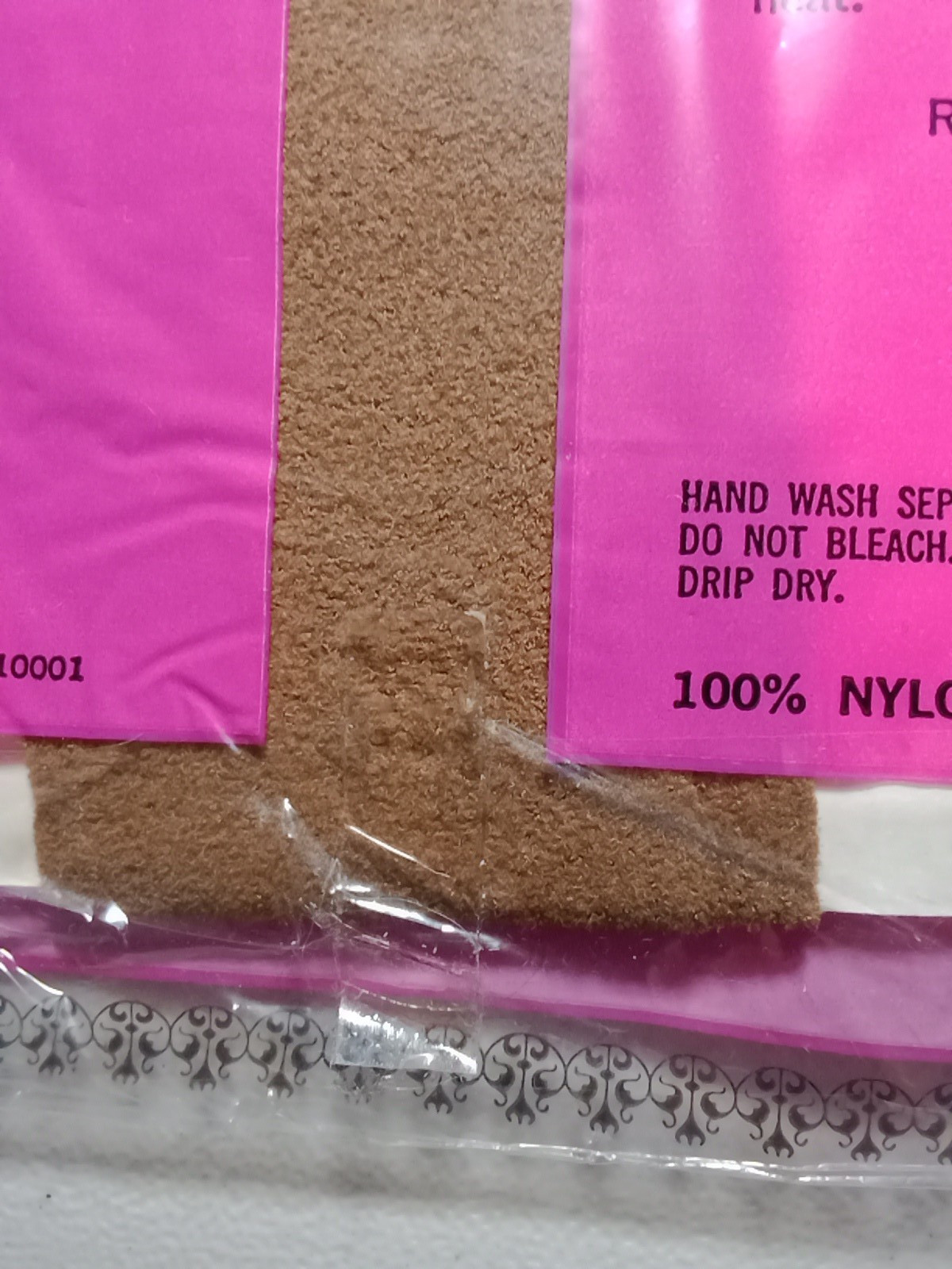 LUCKY STRIKE Hosiery Deluxe Sheer Double Wear Nylon Pantyhose SUNTAN O/S Vtg NOS