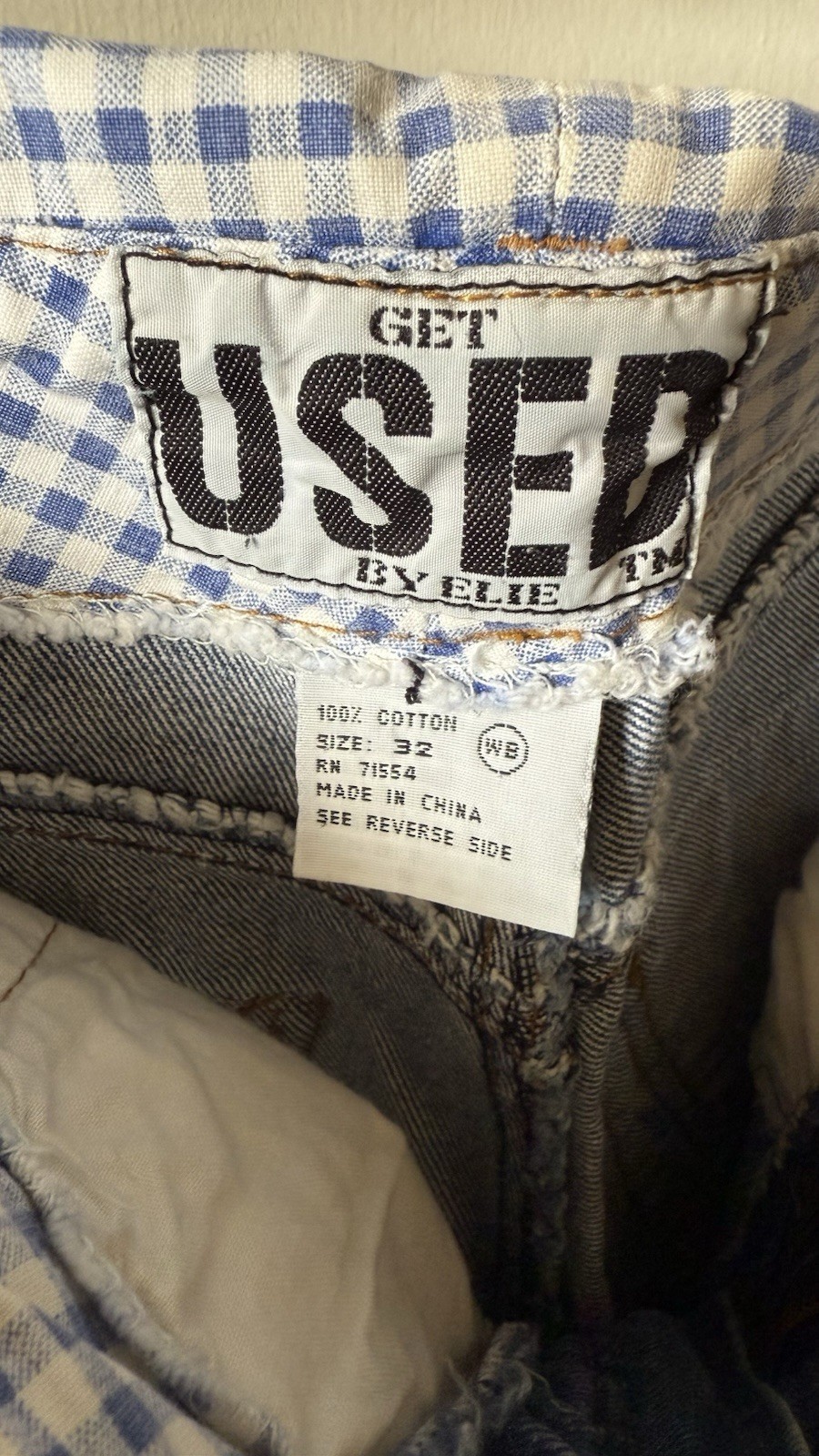 VINTAGE RARE Get Used Women’s Patchwork Barrel Jeans Modern sz 28 (vnt sz 32)
