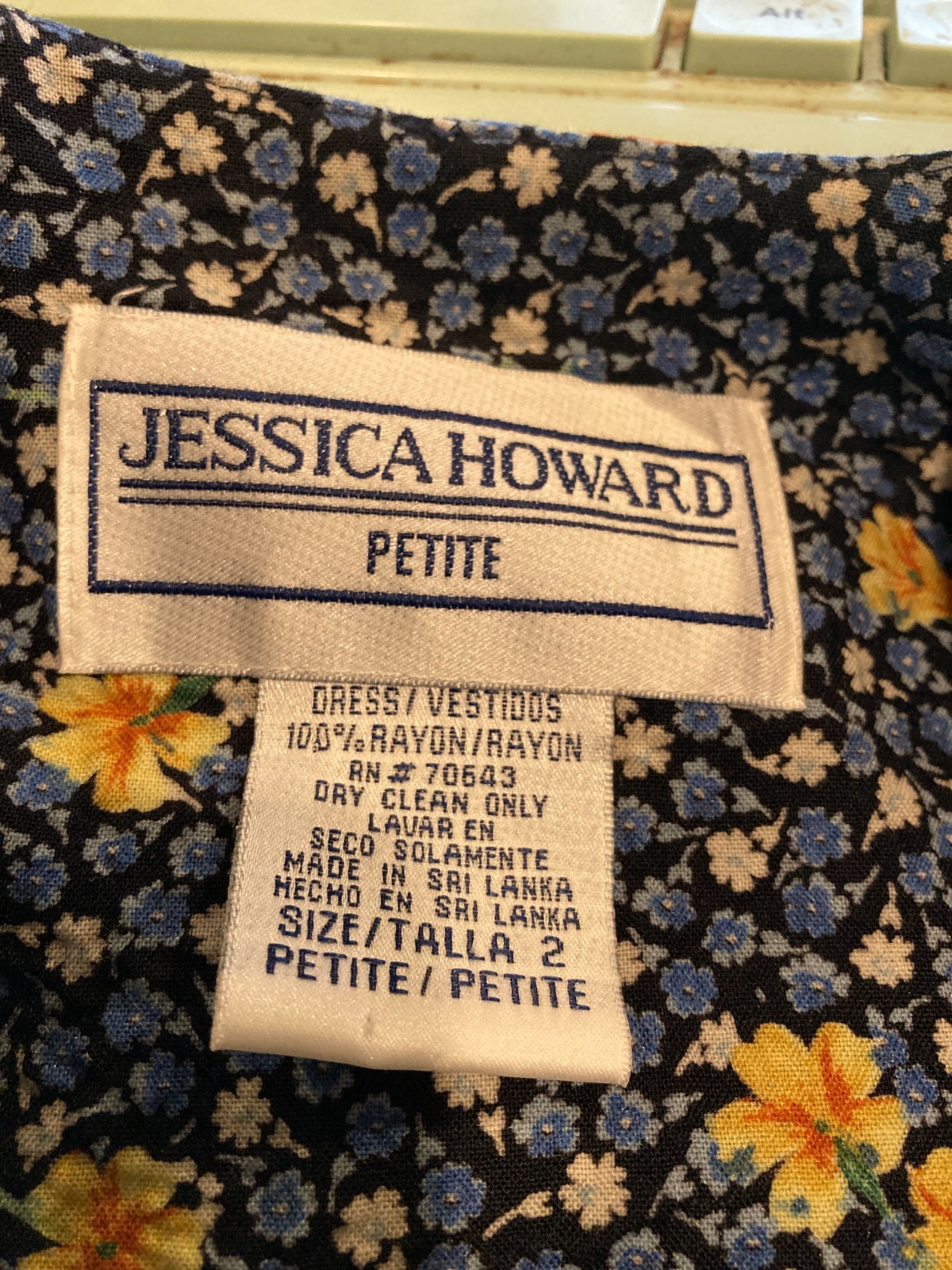 Jessica Howard Petite Button-Down Dress Size 2P Petite Cottagecore Vintage