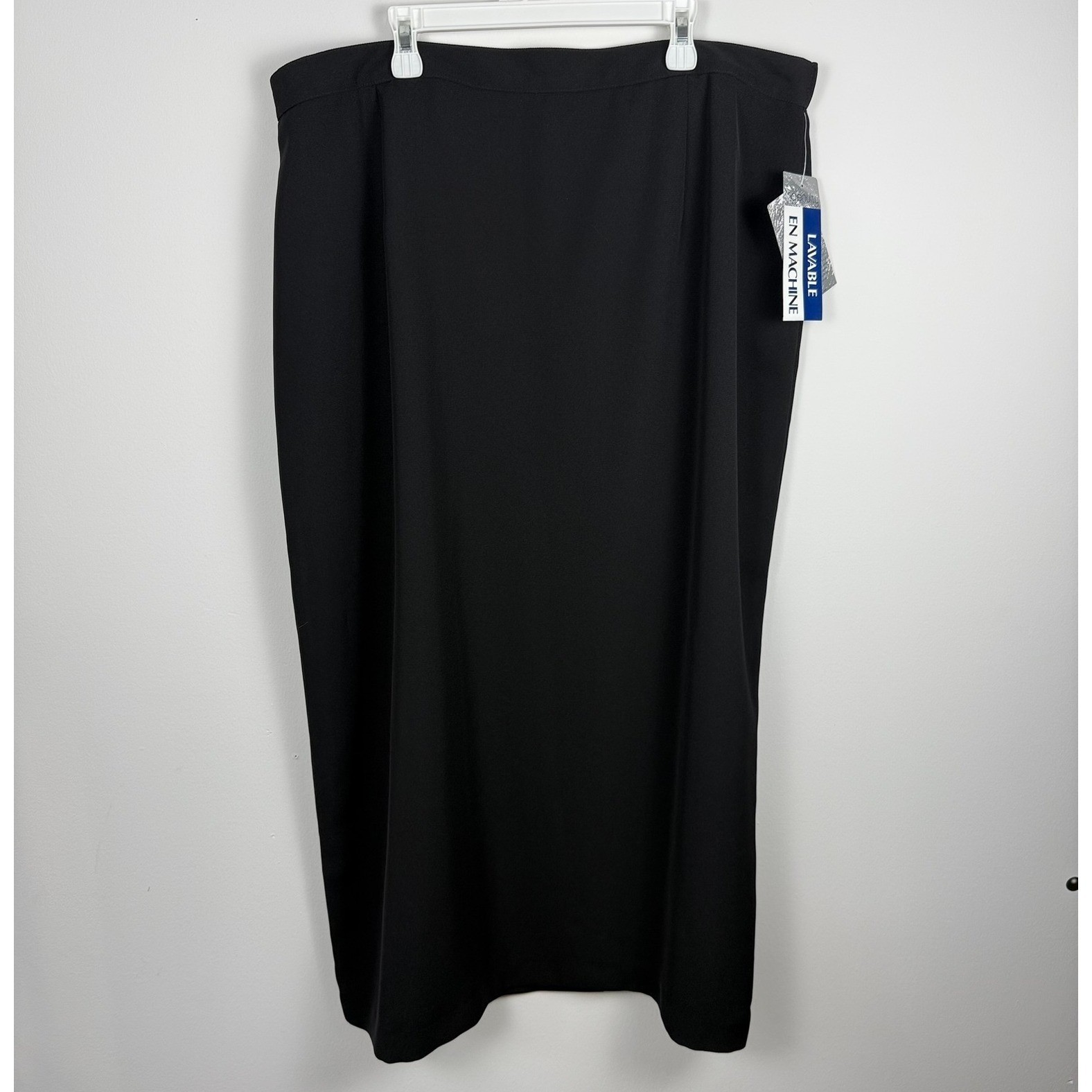 VTG NWT 90s Ingenuity Plus Black Maxi Skirt Made in Canada Minimalist Y2K 18W