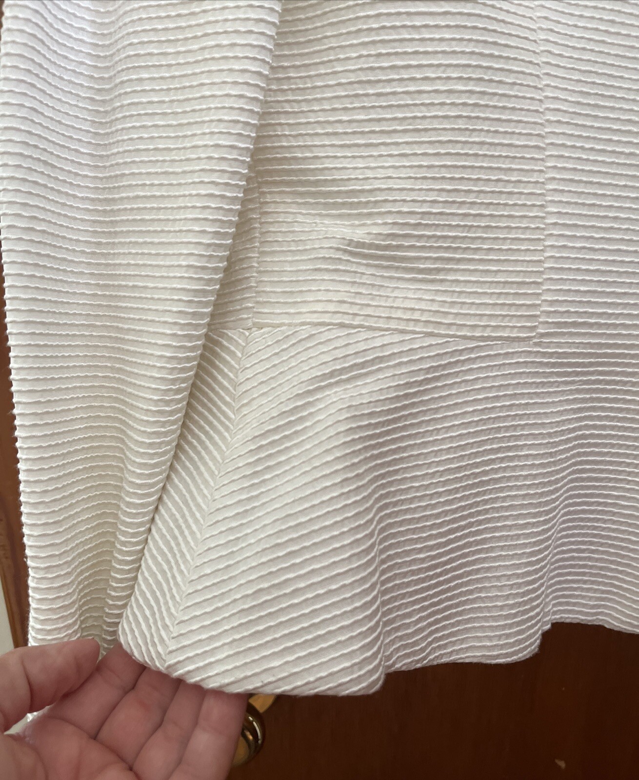 Vintage SILK &lsquo;N SANDERSON Blazer Jacket Off-White RHINESTONE BUTTONS Peplum