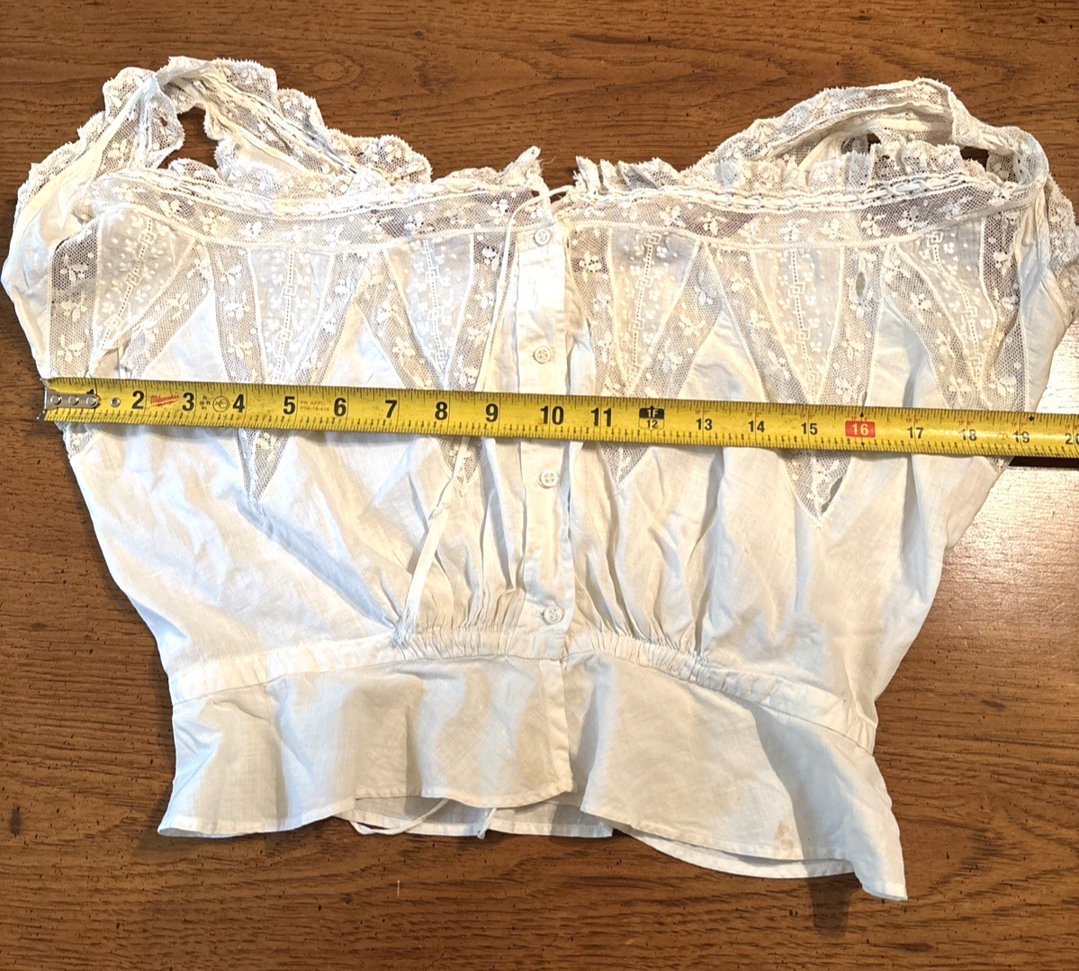 ANTIQUE VICTORIAN EDWARIAN CAMISOLE CORSET COVER LACE COTTON S Grannycore Read