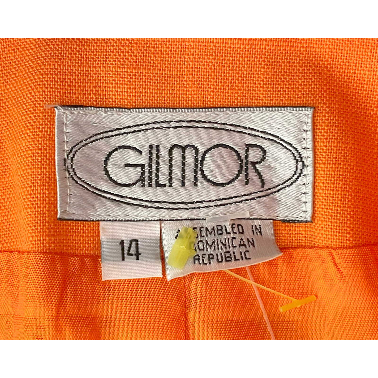 Vintage 90s Gilmor Sz 14 Boxy Suit Jacket Blazer Graphic Print Insert Orange New