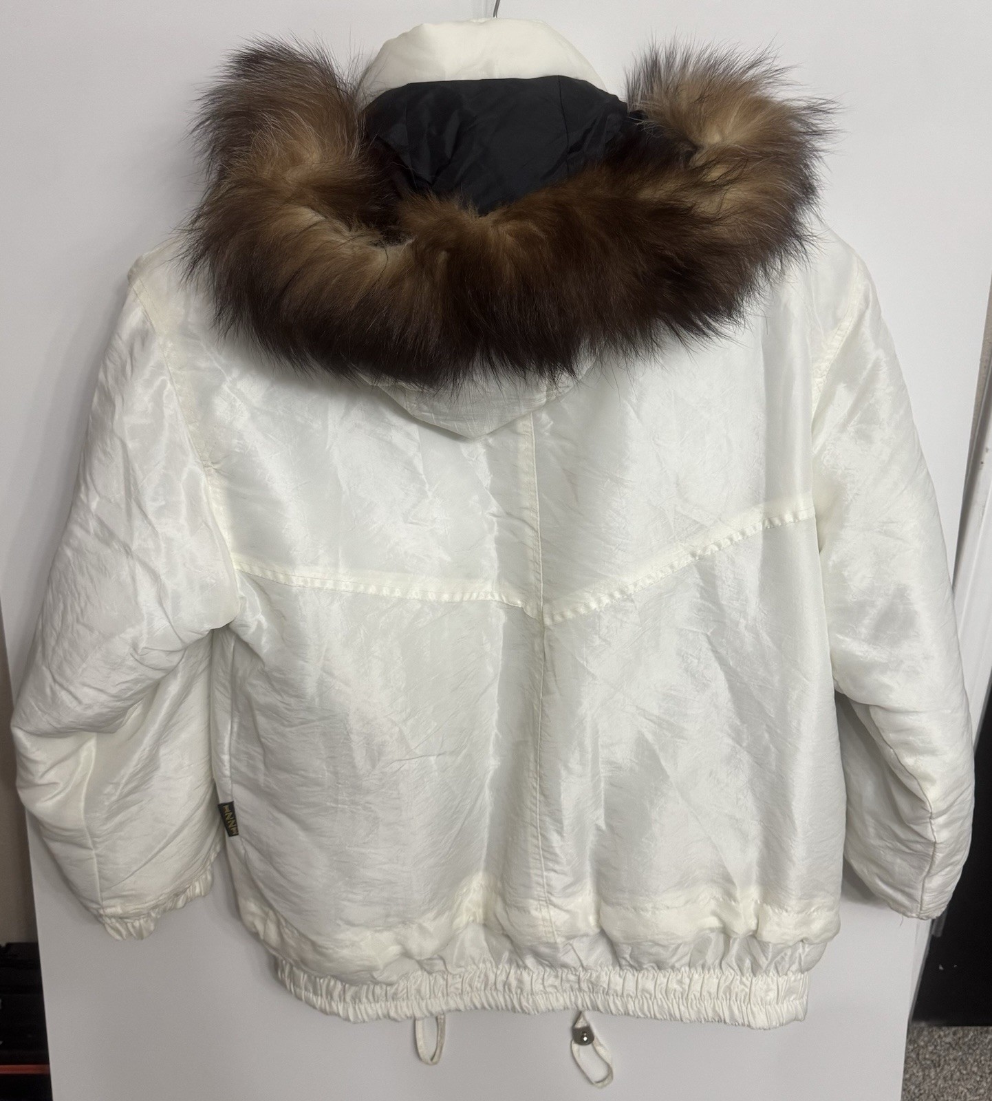 Vintage Innovations By Izzi Ski Jacket W/Genuine Fox Tail Fur Very Rare White