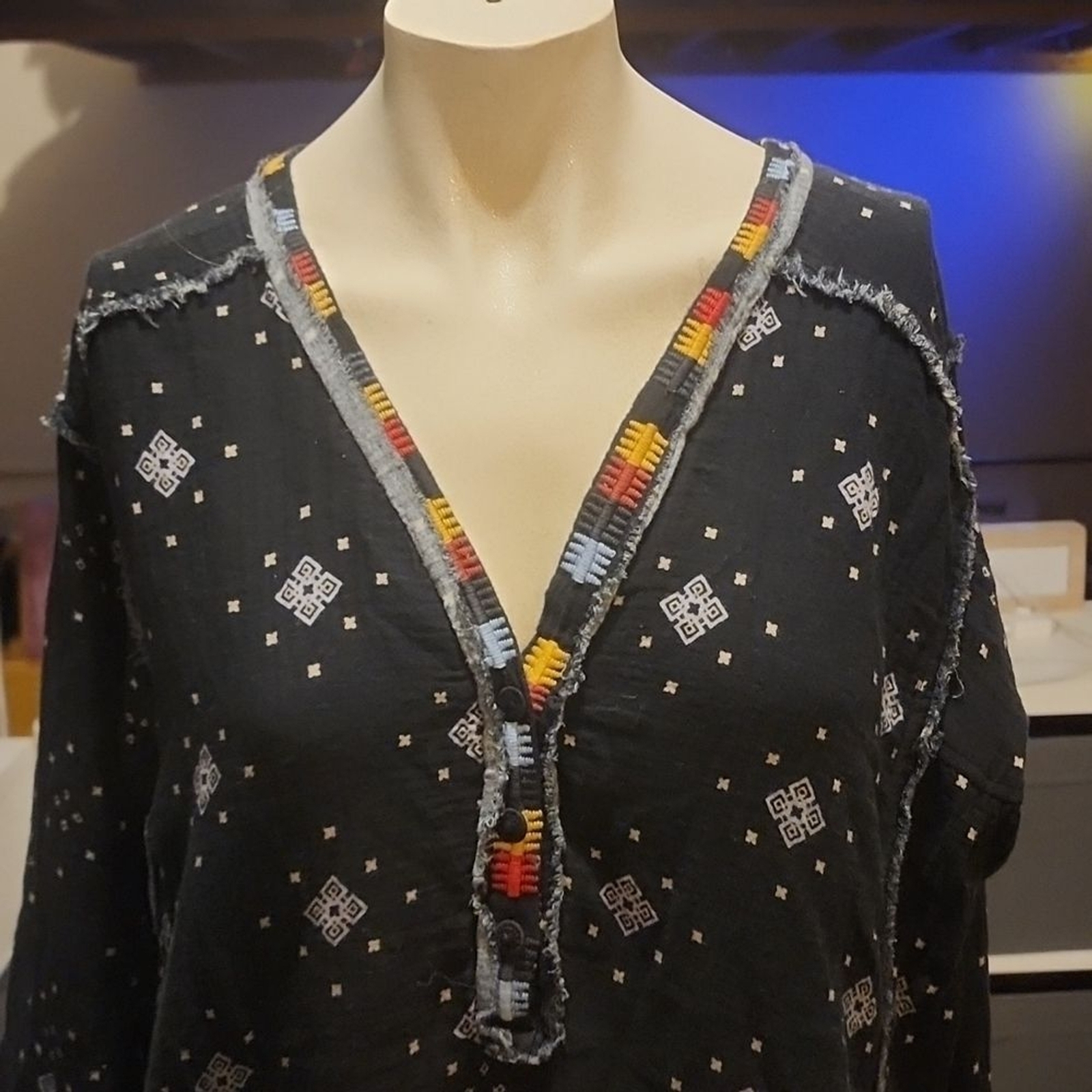 JOHNNY WAS BOHO CHIC TOP