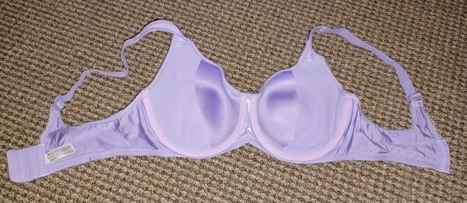 Wacoal 38C Purple Silky Satin Body Full Figure Underwire Bra