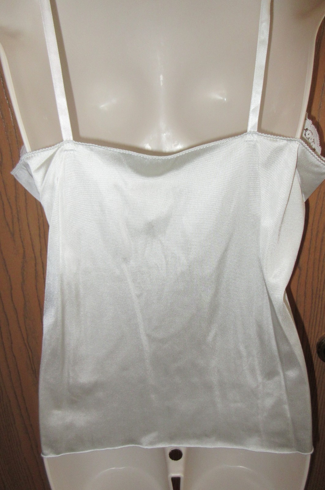 VANITY FAIR BRIDAL GRAY LACE front NYLON camisole slip nightgown sz 36 /bust 40