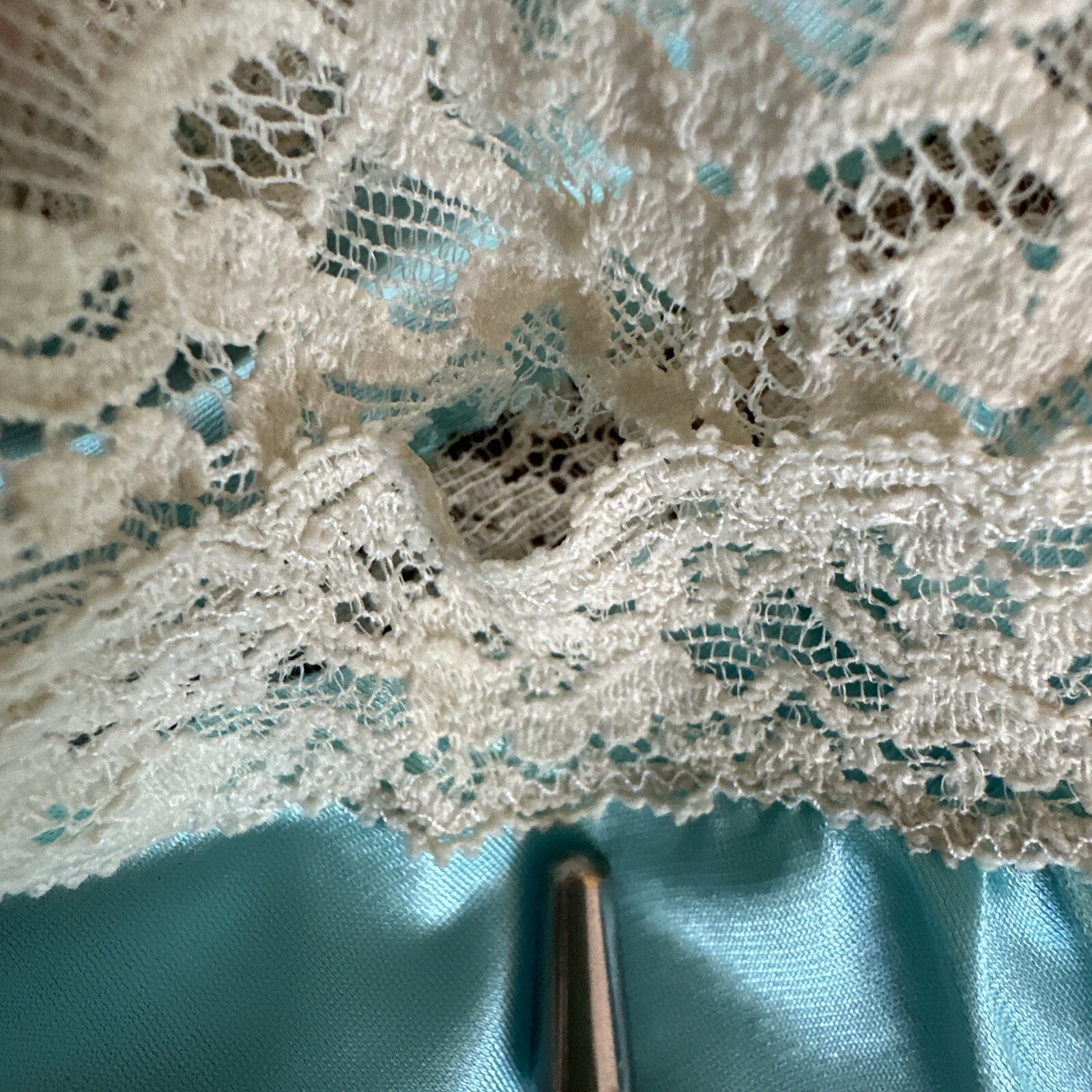 1970s Miss Elaine 2 Pc Lace Bed Jacket Negligee Nightgown Boho Hostess Gown VTG