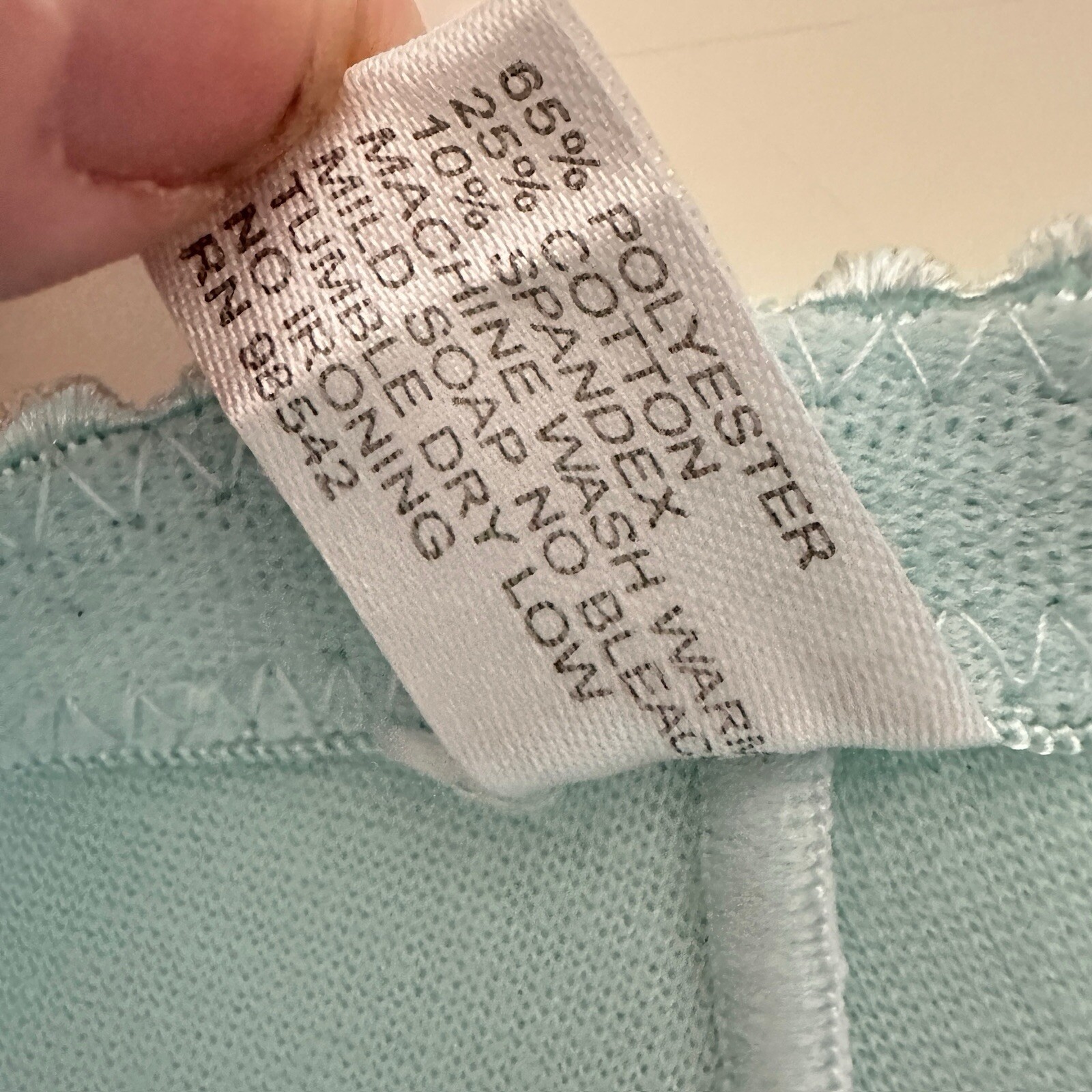 Vintage Ann Marie Panty Brief M High Waist Aqua Blue Ruffle Leg Secret Zipper