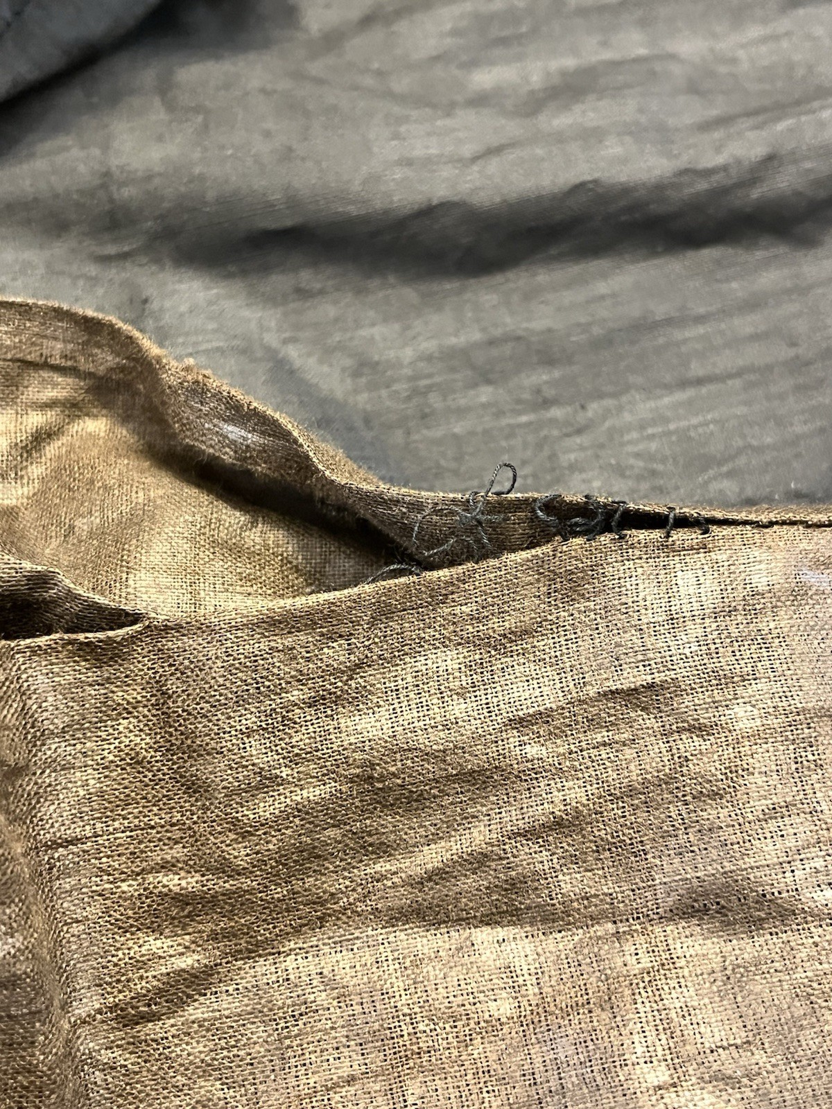 2489🌟Antique RARE 1800s French Harem Pants Boned Top Silk Sash Purple Taupe Dis