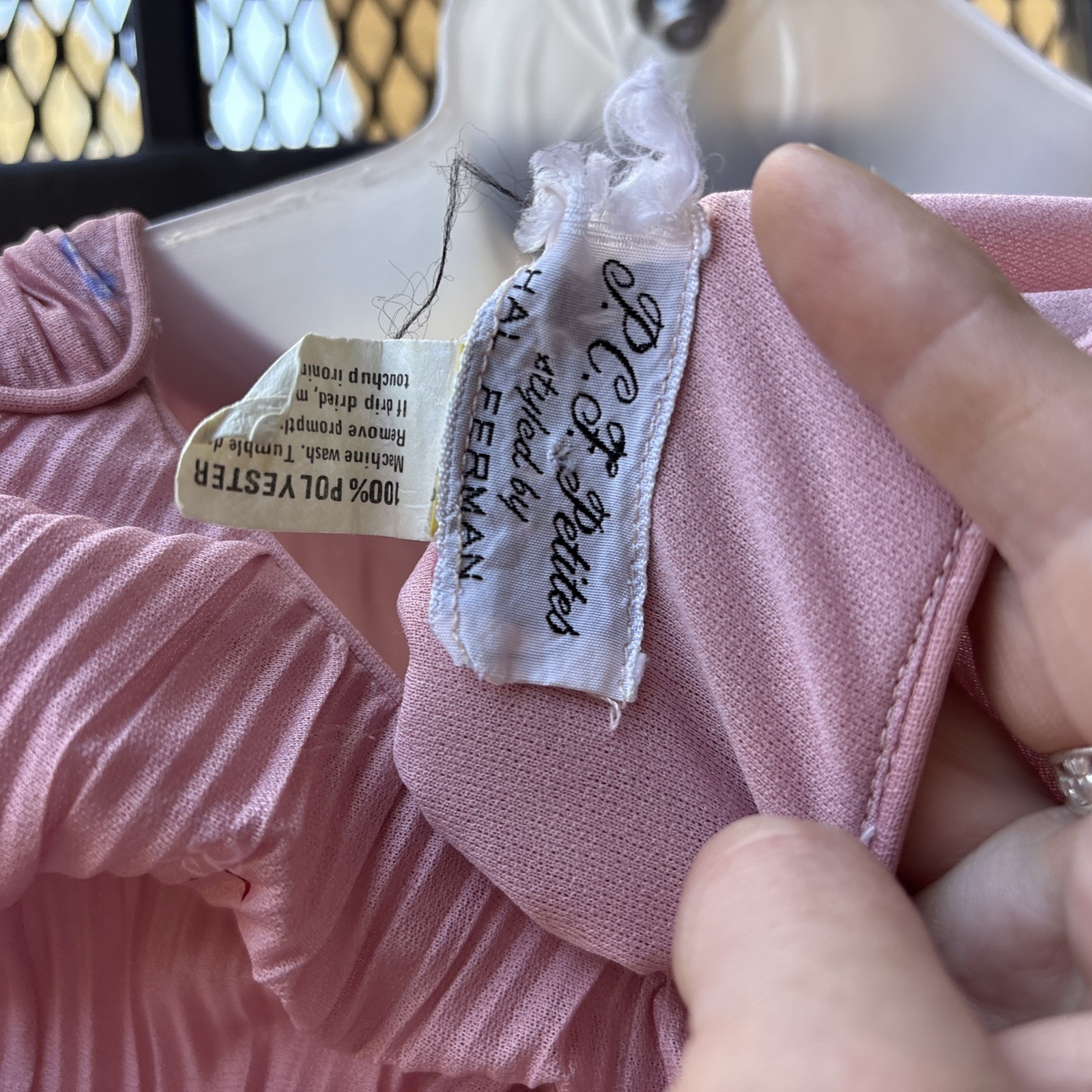 Gorgeous Hal Ferman belted and Pleated Pink Frock Vintage, Flowy, Classic 60s 💖