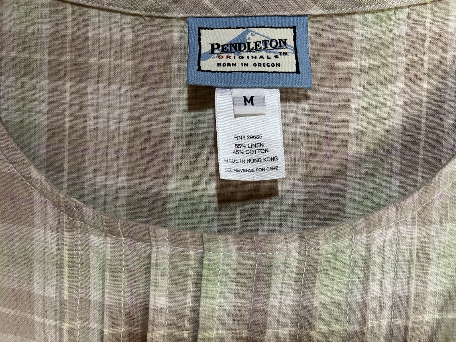 Vintage Pendleton Long Linen/Cotton Dress Medium
