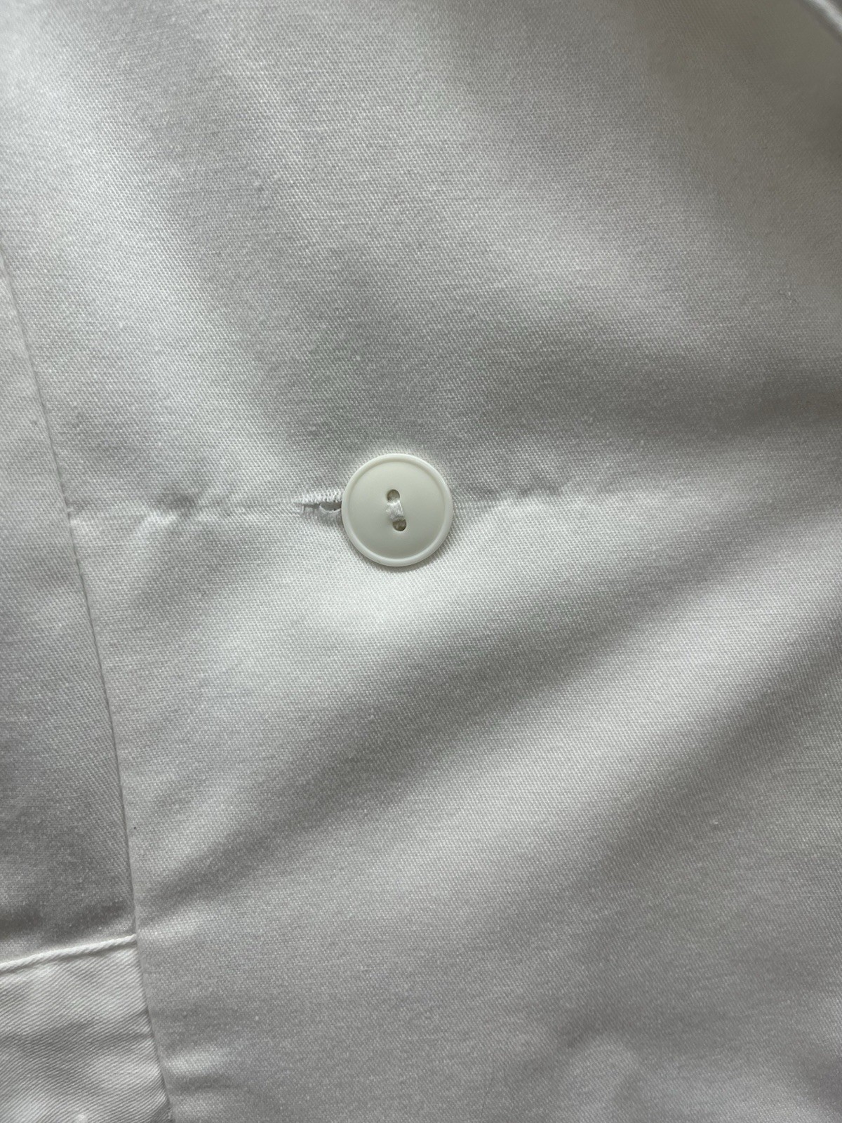 Vintage Peaches White Nurses Uniform Darted Waist Embroidery Pockets Sz L/XL