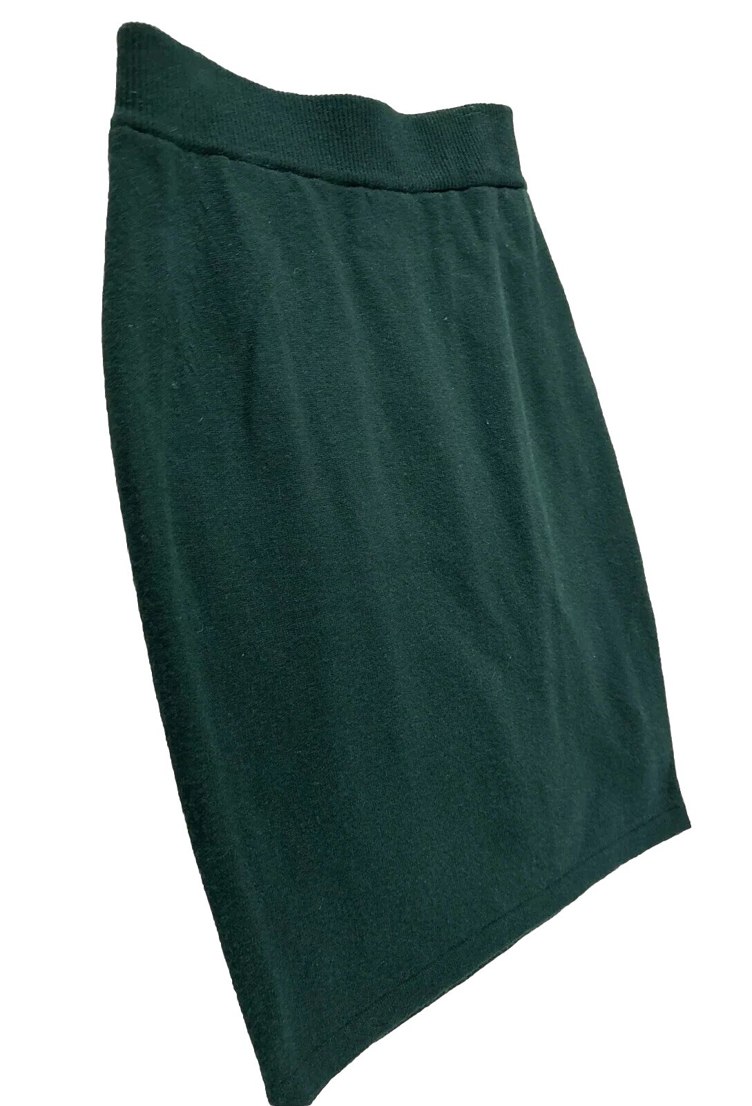 VTG Women Sweater Skirt 44 S/M United Colors of Benetton Italy Green Lambswool