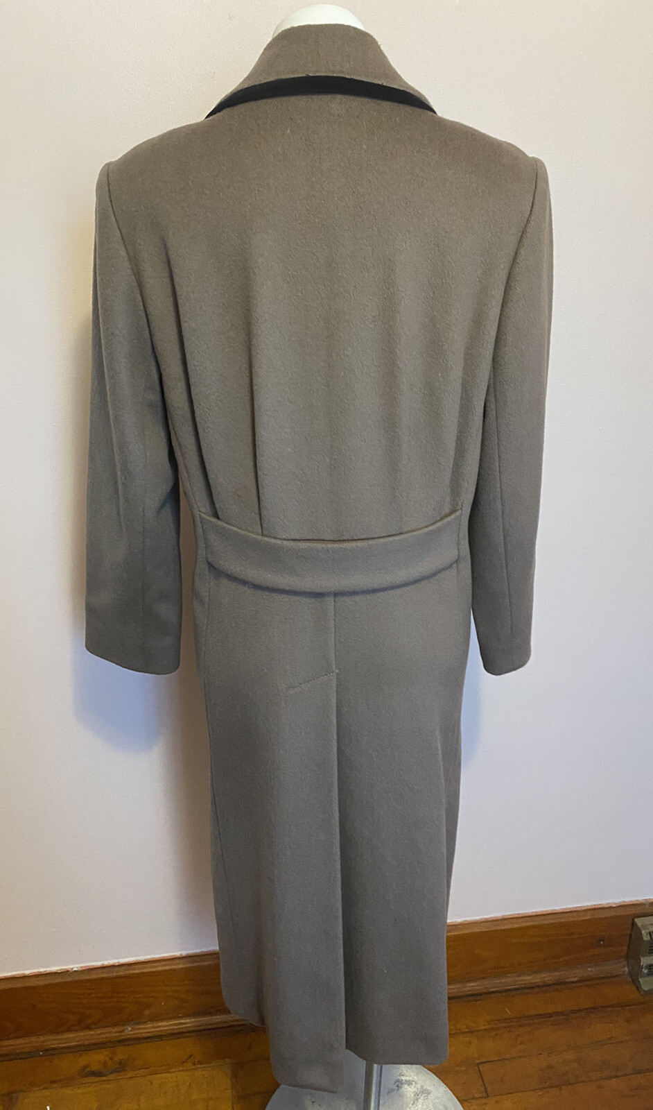 VTG Karen Petites Union Made Double Breasted Coat Tan Brown M (see Description)