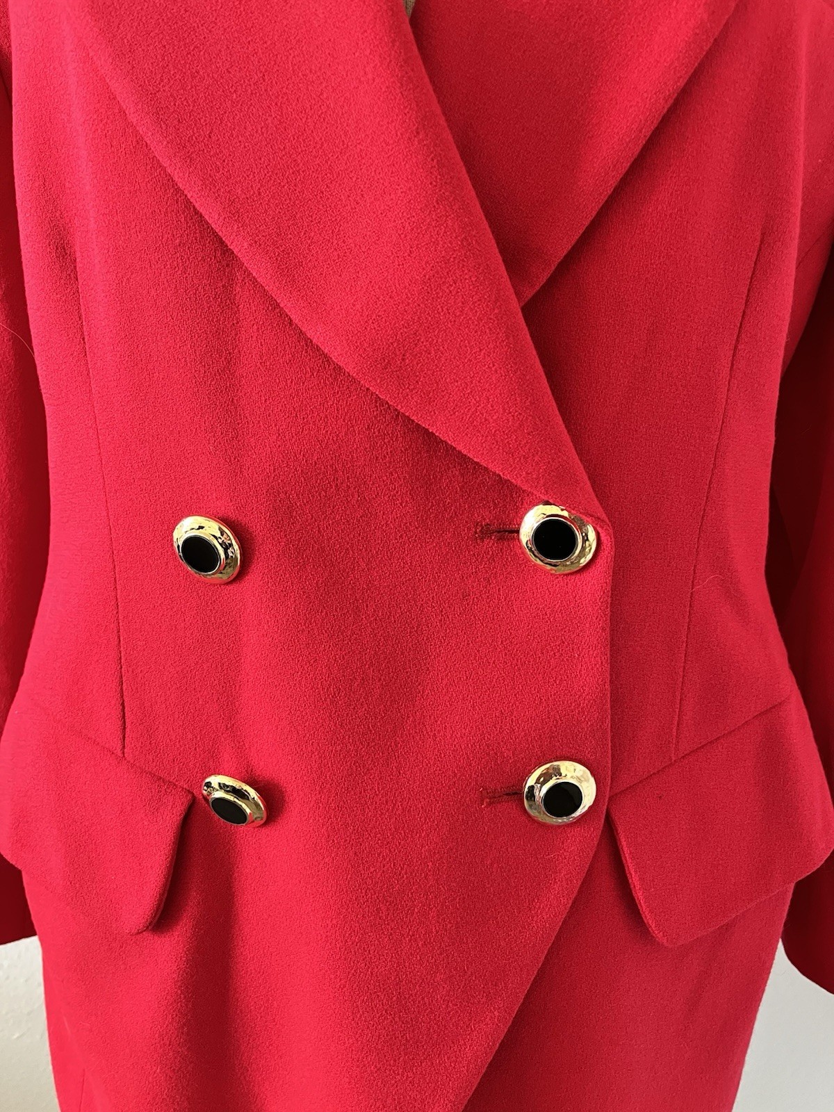 VTG 90s Blazer Double Breasted Wool Made in USA Power Suit Size 12 Princess D