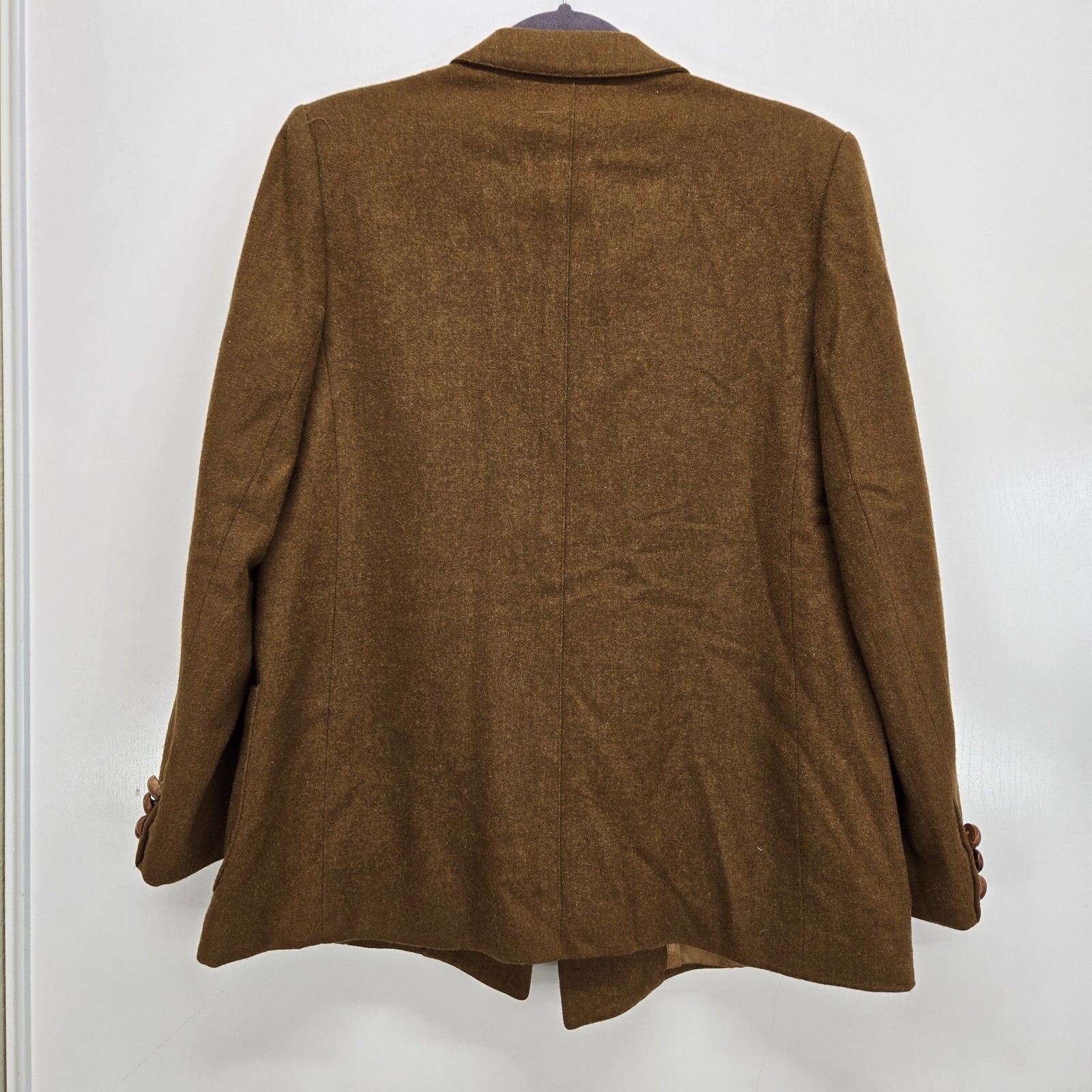 Evan Picone Skirt Suit Women Size 12 Blazer Pleated Skirt Brown 100% Wool VTG