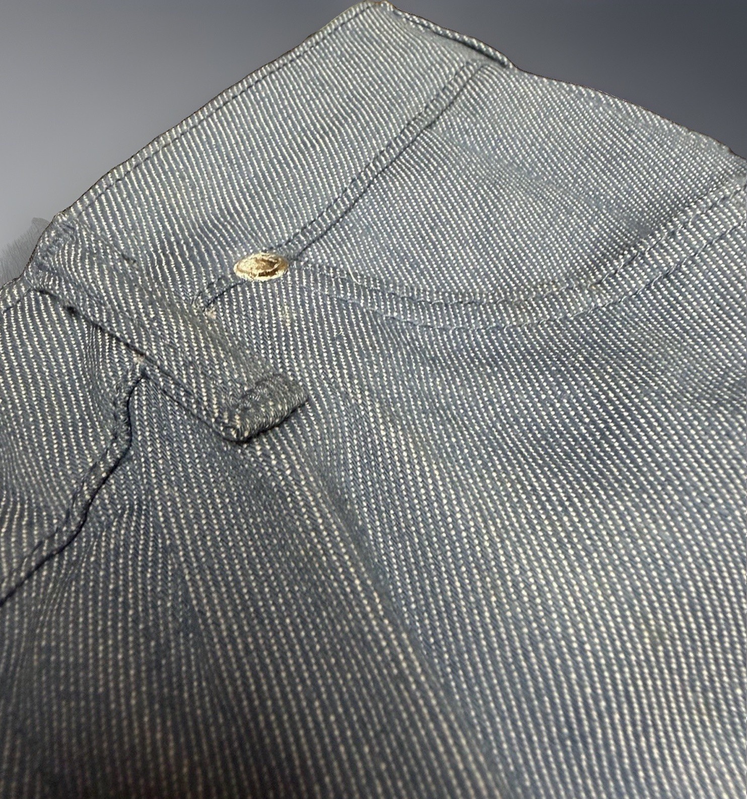 Vtg 70s Maverick Blue Bell Flare Leg Jeans Cotton Nylon WPL 6428 Size 15/16