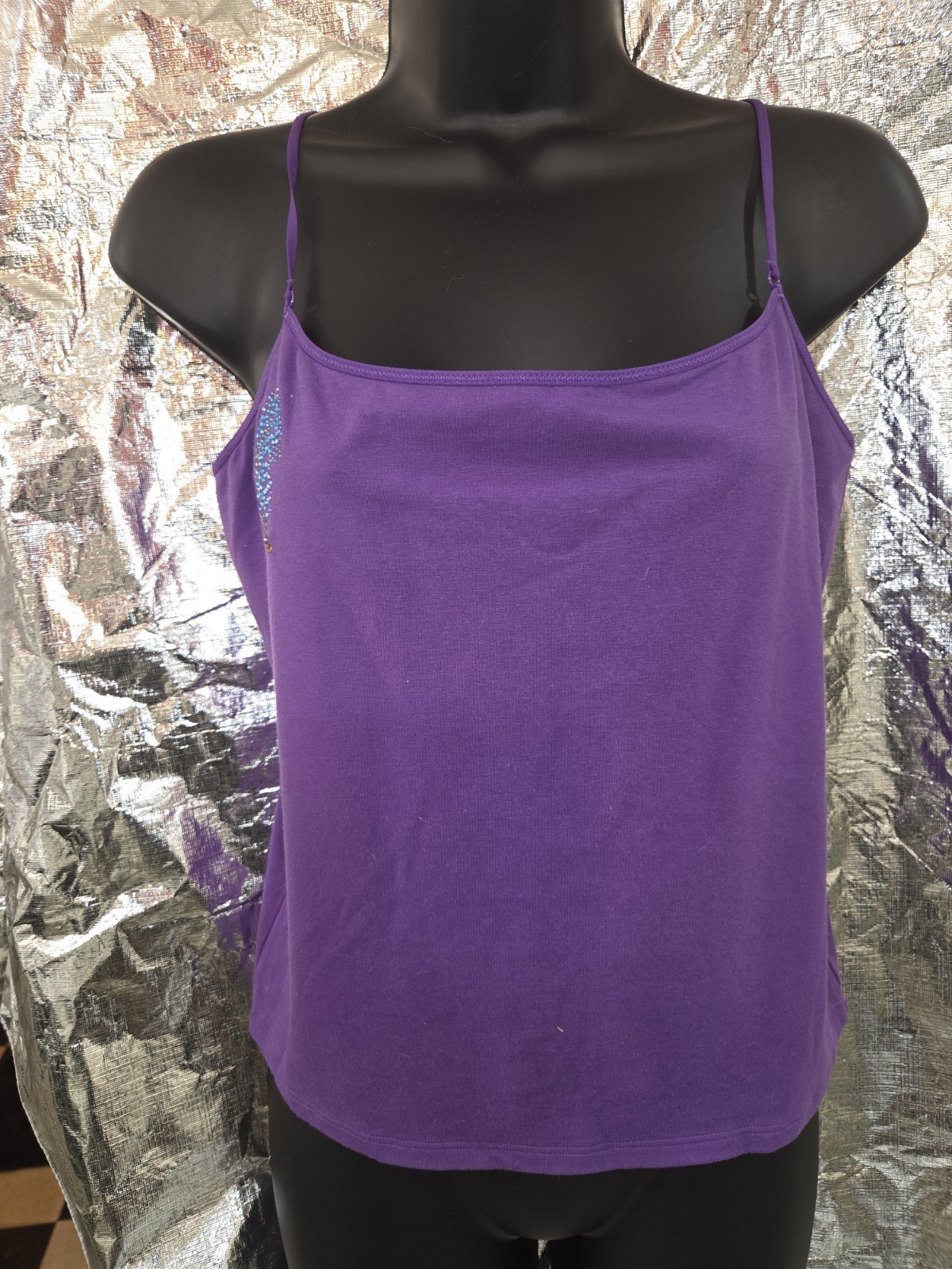 NEW Vintage Purple Victoria&rsquo;s Secret Cami Top Size Large July 2001