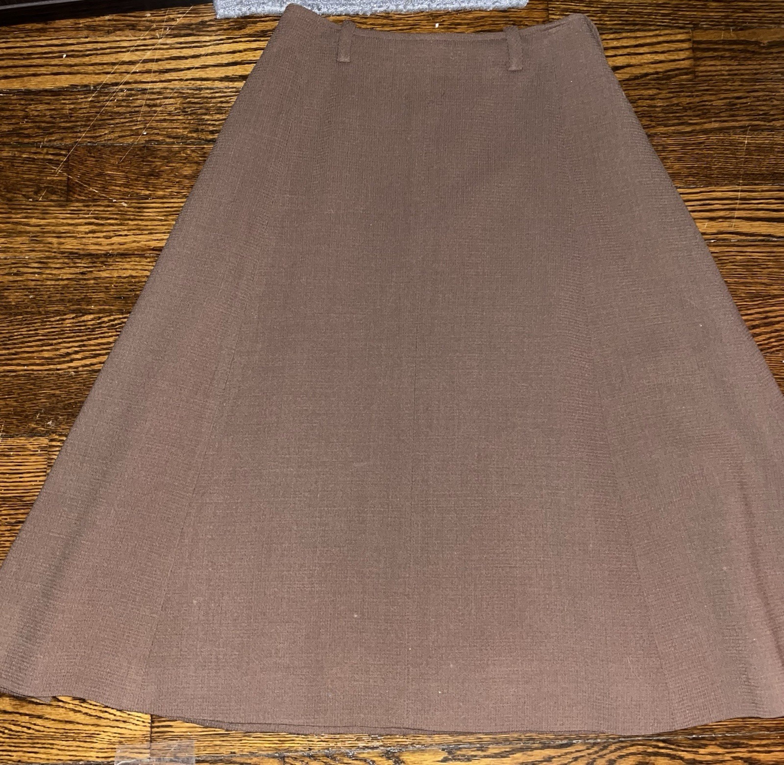 1950s handmd skirt 1950s, Lined, Light Brown, Flared W/ Belt Loops. Blouse 1984