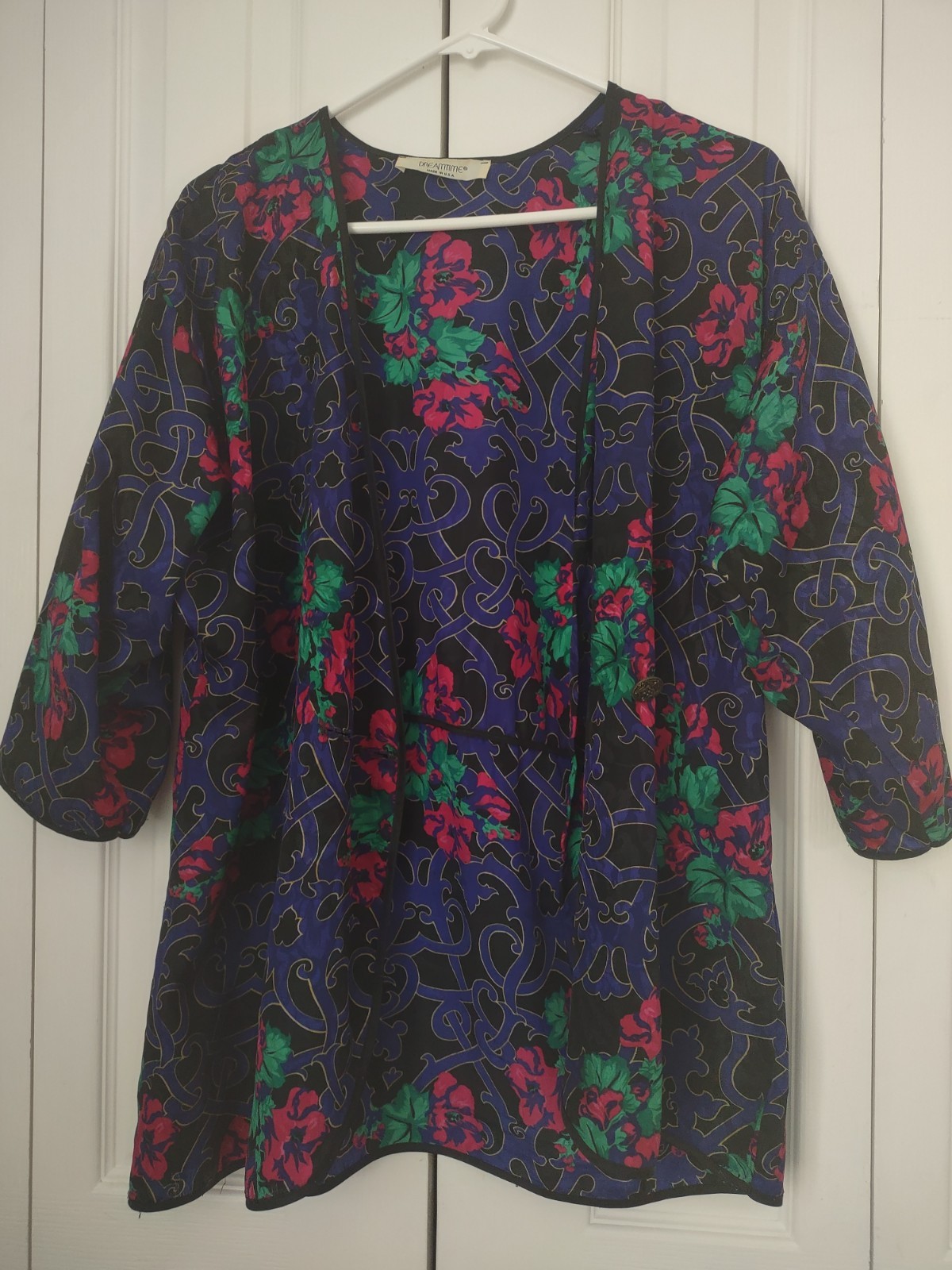 Vintage 80s 90s Dreamtime Women&rsquo;s Medium M Floral Intimate Sleepwear Coquette