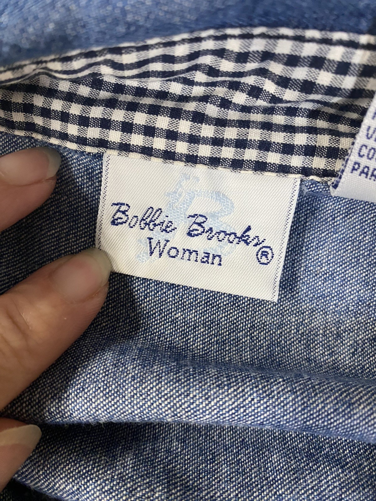 Vtg Bobbie Brooks Spring Summer Harvest Embroidered Denim Shirt Women&rsquo;s 22/24W