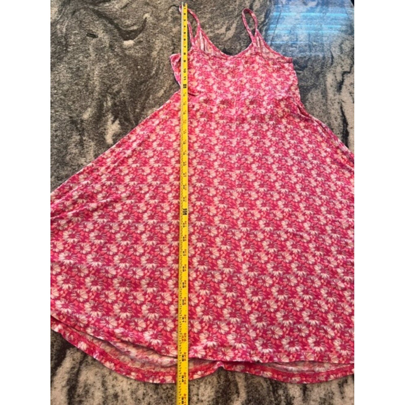 Vintage Joe Boxer Y2K Pink Floral Spaghetti Strap Sundress Size M Mini