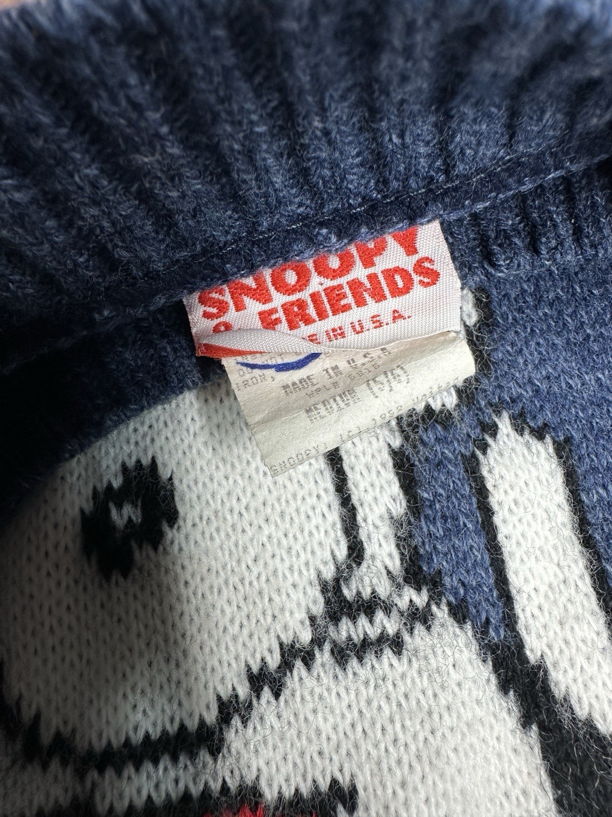 Vintage Snoopy and Friends Made in the U.S.A. Sweater Size M See Description