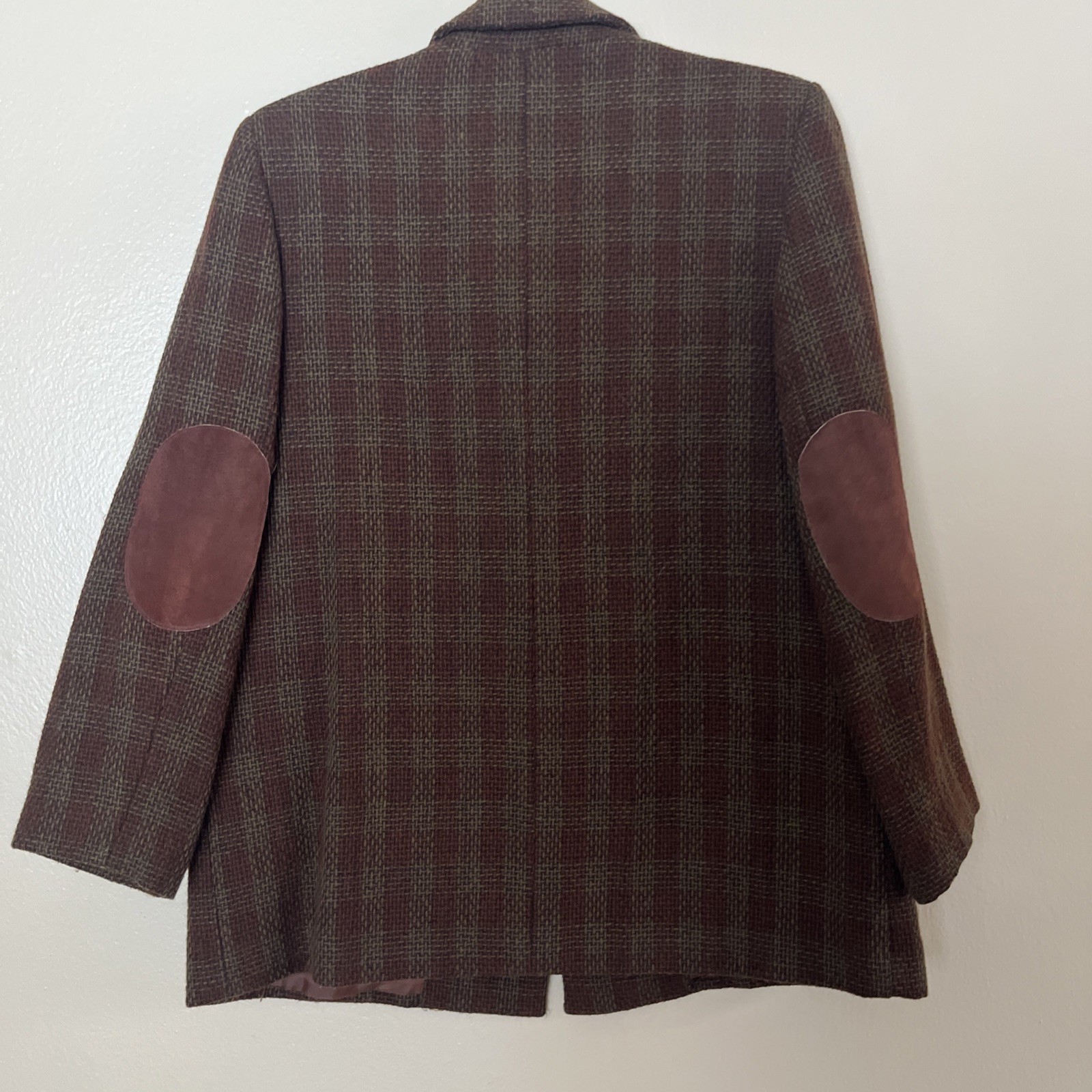 Vtg Size 12 HarveBernard By BernardHoltzman Br. Wool Tweed Dbl Breasted Jacket