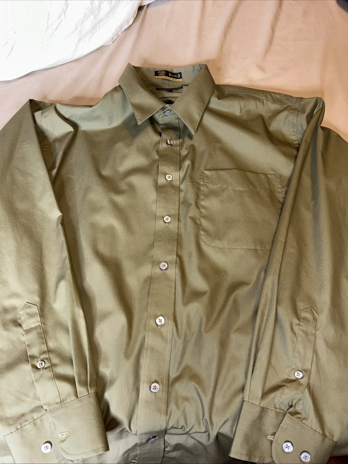 vintage cambridge classics by mervyn&rsquo;s Y2K cotton dress shirt, 17-1/2×34-35 LOOK