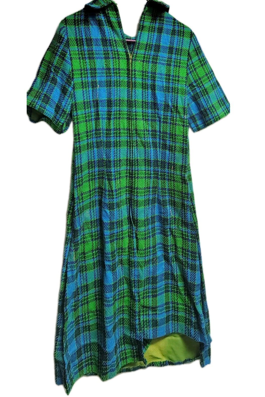 Vtg LOT OF 6 1960s 70s Wool Plaid Mini Skirts Dress Handmade Preppy School Girl