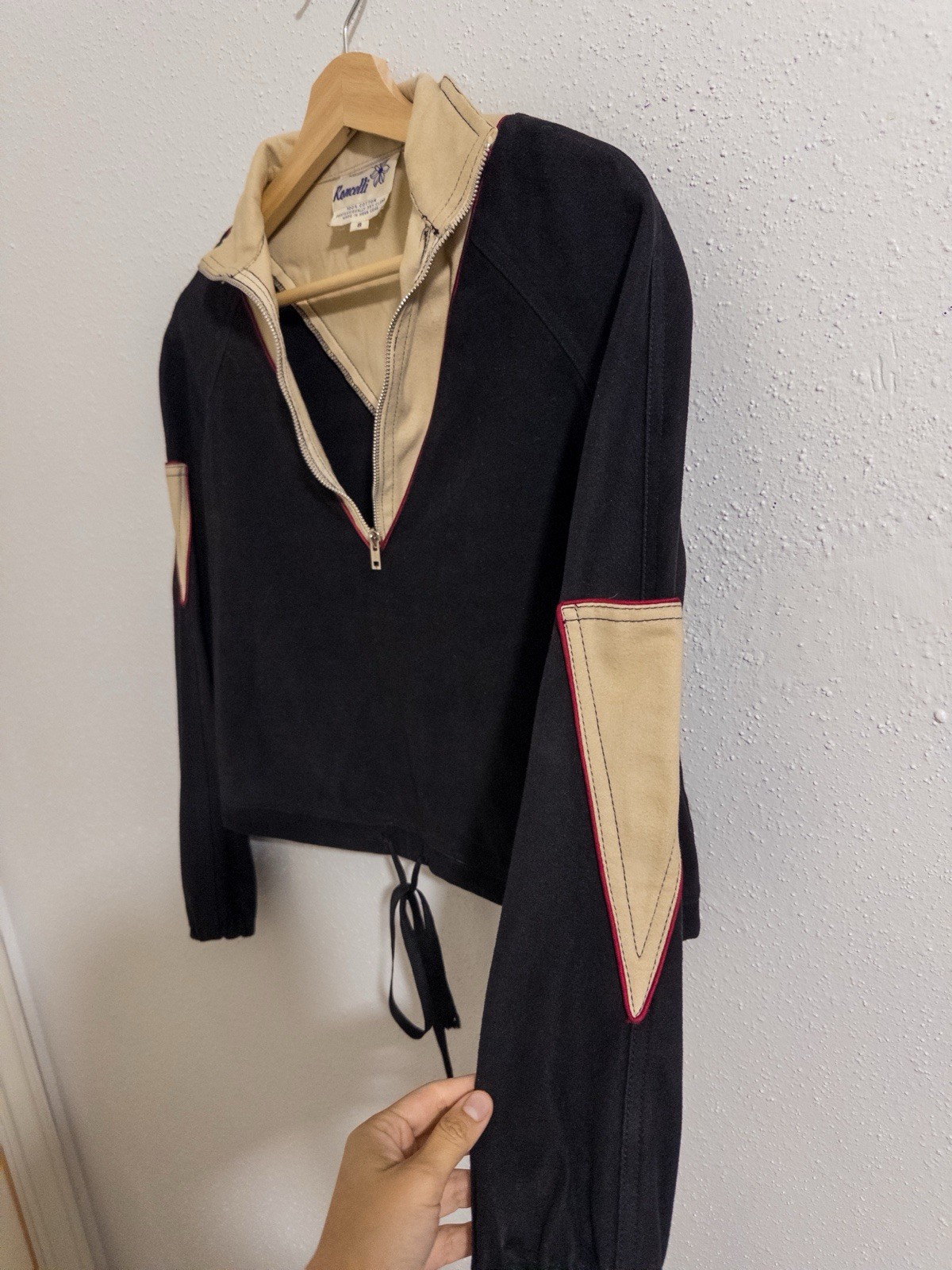 Roncelli Track Suit Half-Zip Size 8, Small Vintage 1970s 100% Cotton