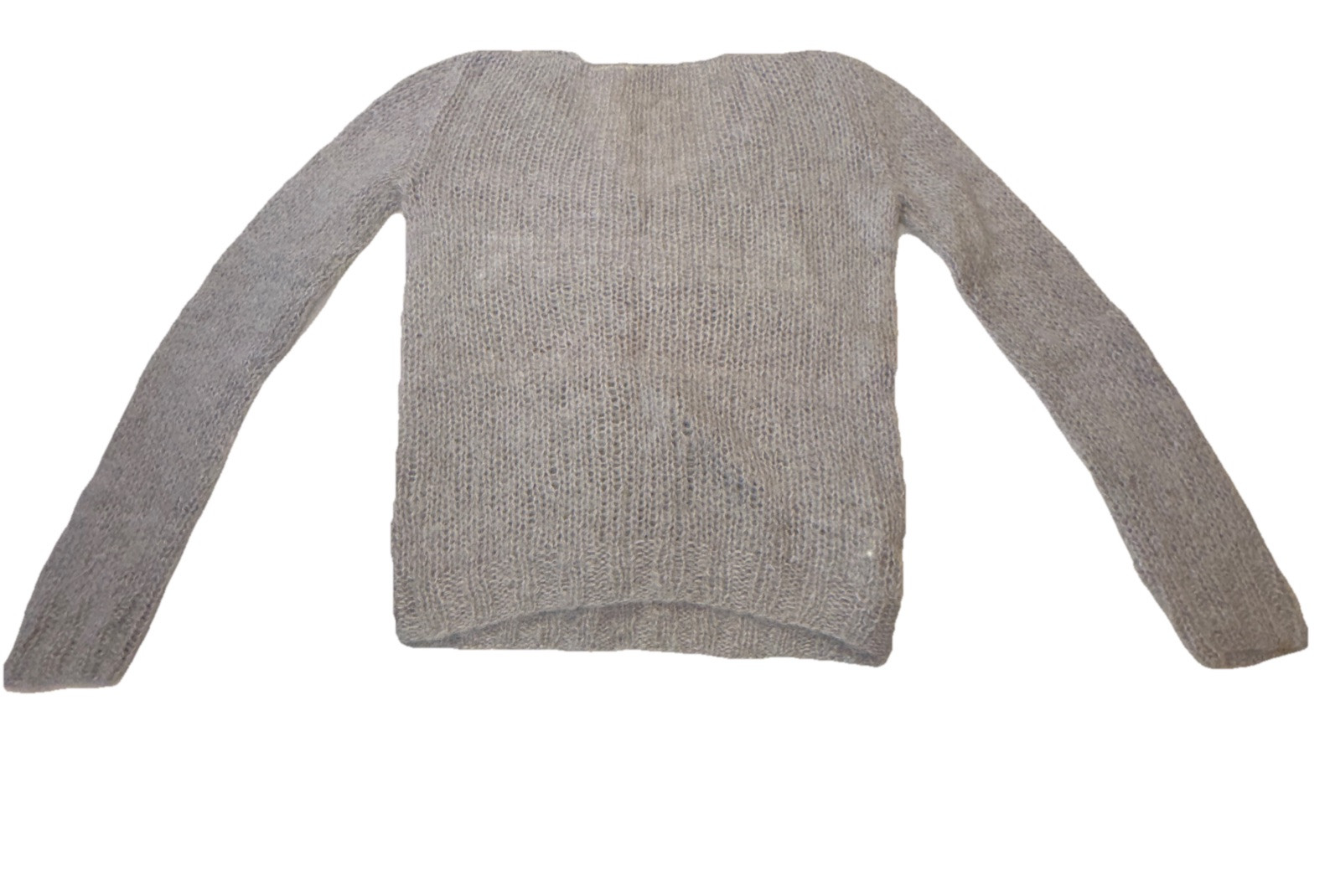 Womens Wool Blend Hand Knit V Neck Sweater S/M Gregory Full Made in Italy