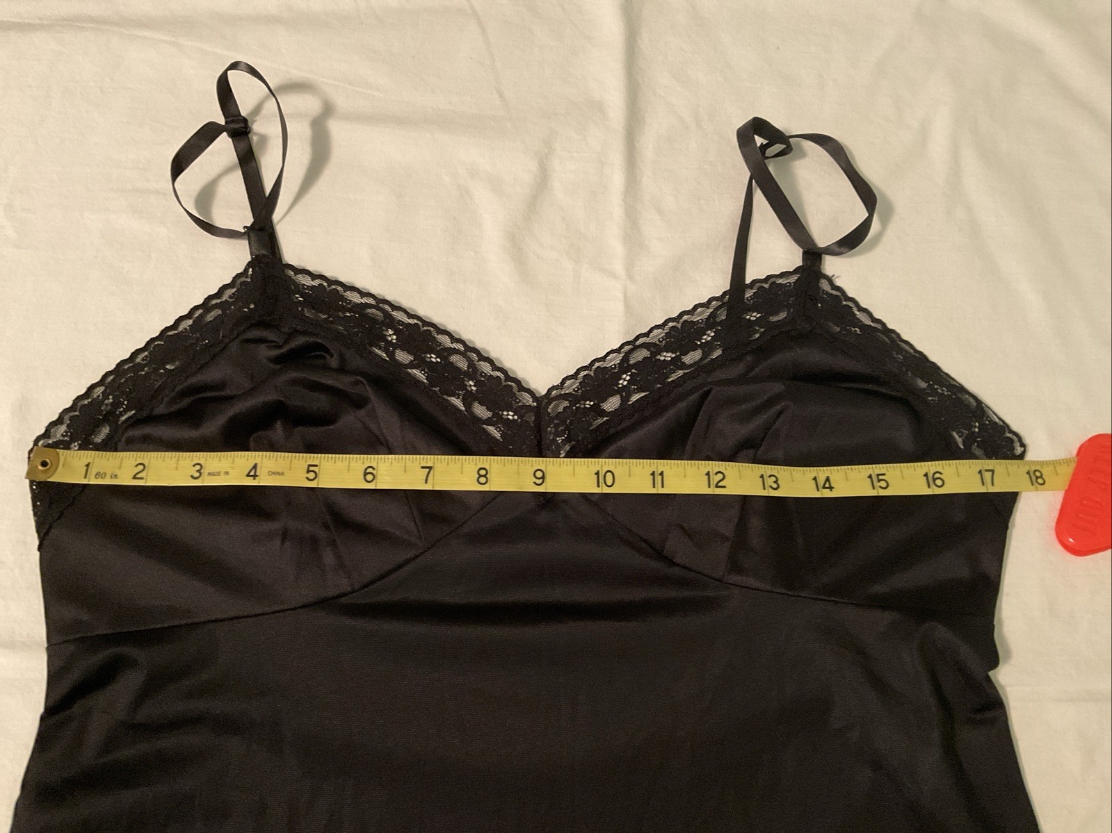 Vintage Vanity Fair Black Nylon Full Slip Size 38 10-103