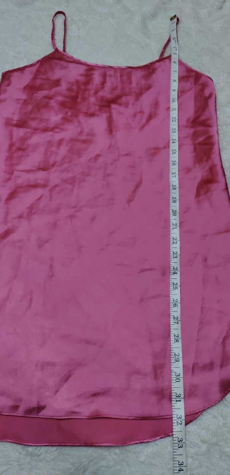 • Vintage Basic Editions Women&rsquo;s Sexy Satin Chemise Nightie Slip Sz Medium Coral