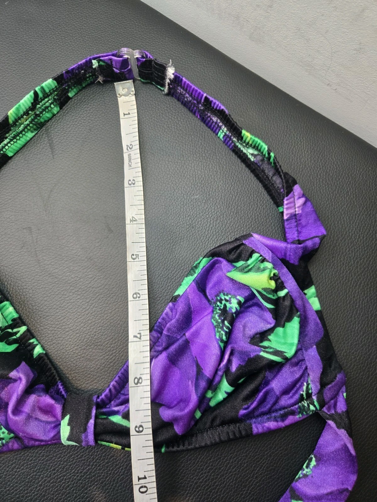Vintage Sun Streak 2 Piece Bikini Swim Suit Shorts Bold Flower 80s 90s