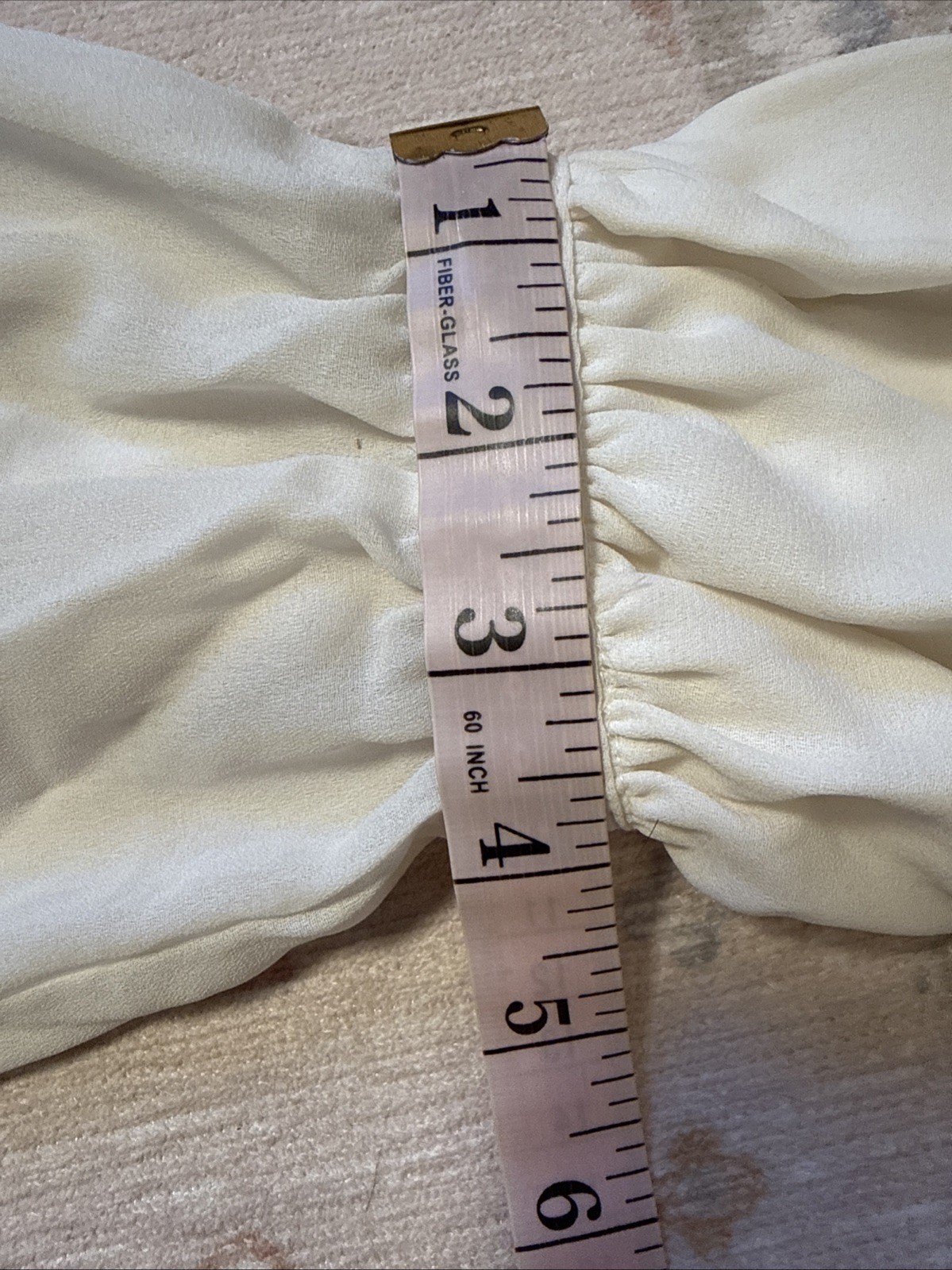 Vtg 90s Express Ivory Ruffle Romantic Poet Blouse Coquette Cottage Renaissance M