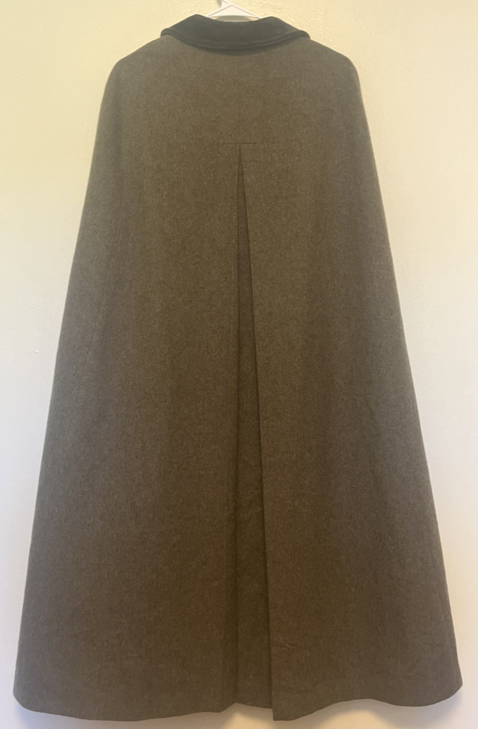 Tirol Baur Loden Austrian Wool Cape Coat Heather Green Floral Lining S/M 36 Euro