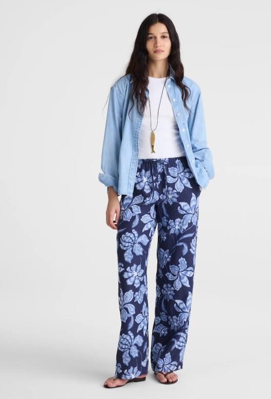 NWT Madewell Pull-On Pants in 100% Linen