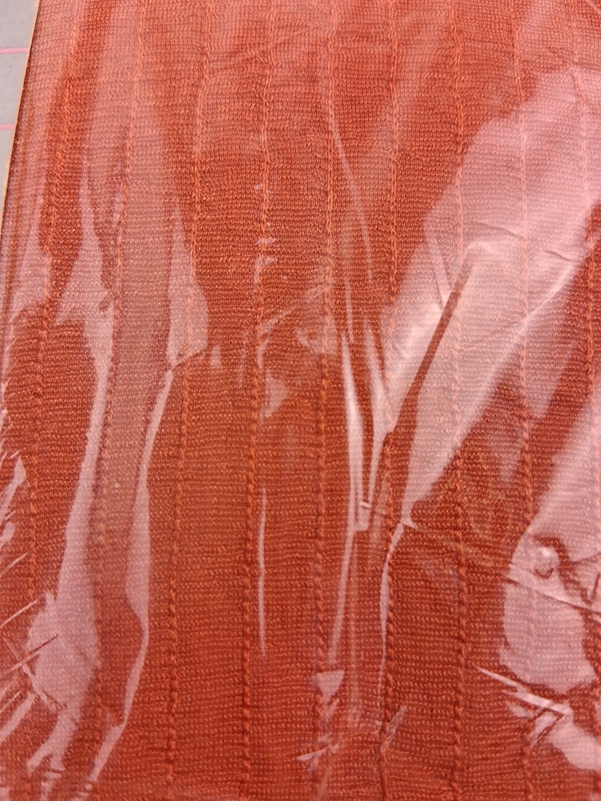 Vtg JC Penney Pantyhose Control Top Shiny Rib Copper Orange Short NIP
