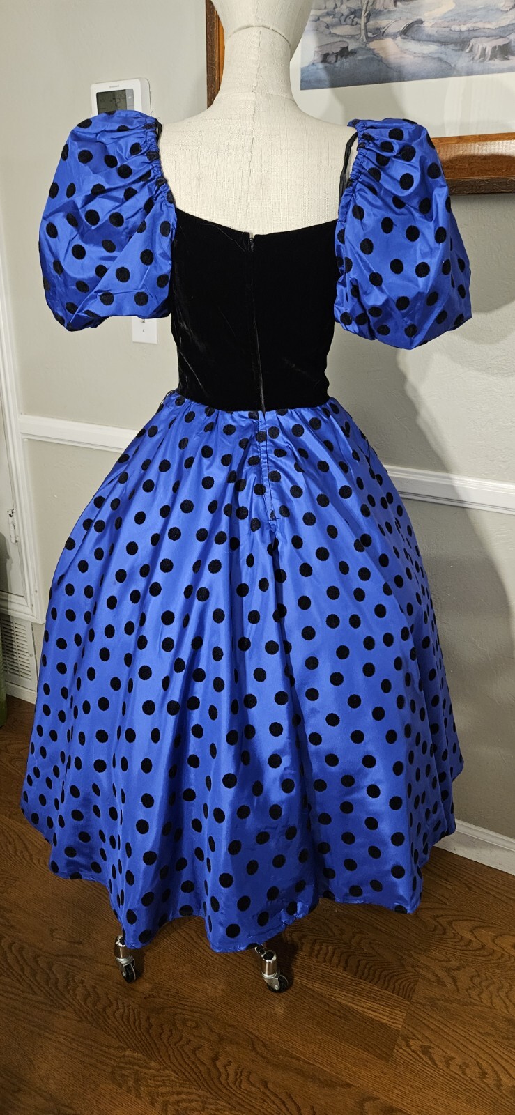Vintage 1980s Purple Polka-dot Prom Dress By ACT I as Pictured