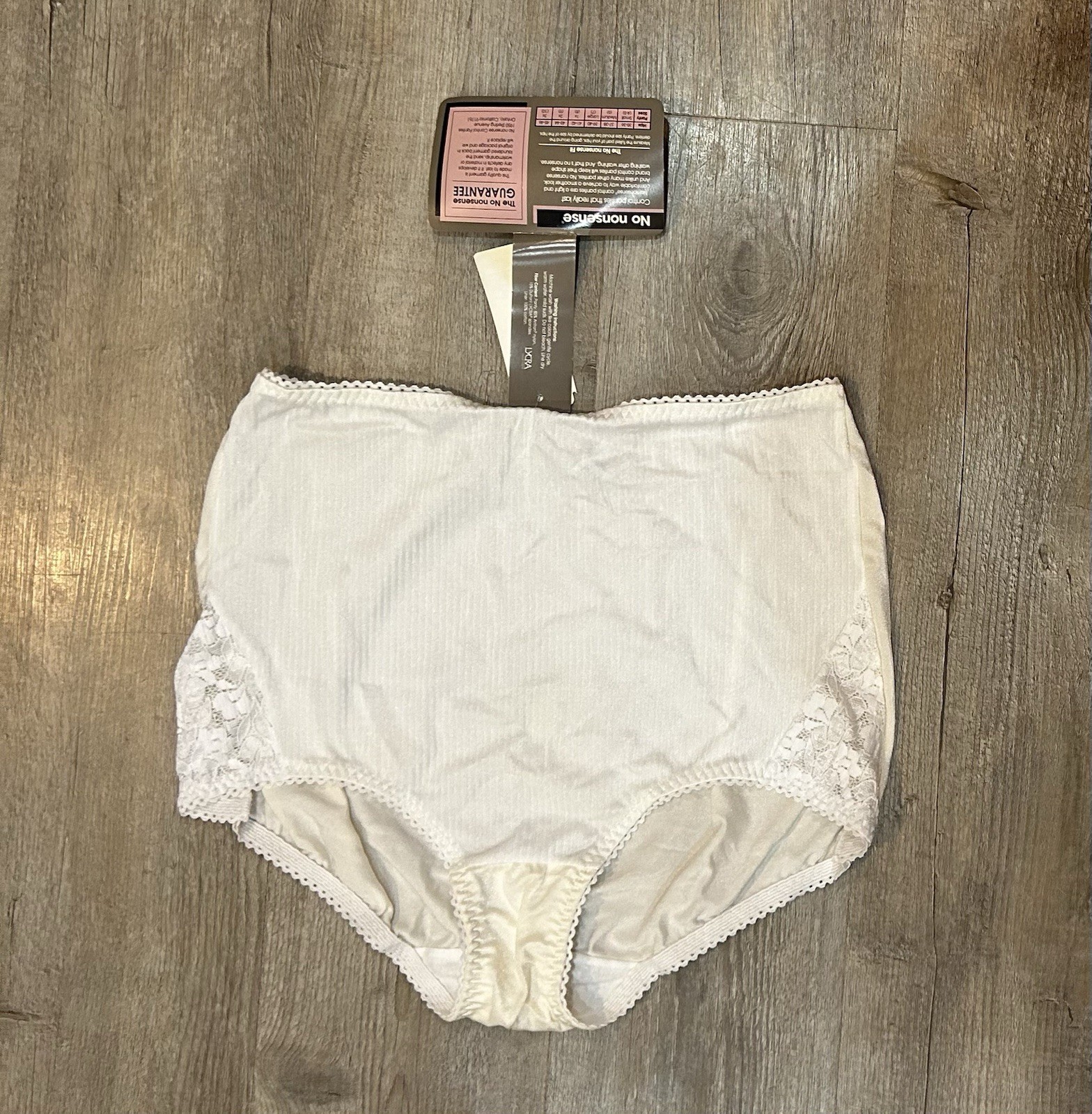 VTG No Nonsense Light Control Shape White Panties NWT SZ 2XL