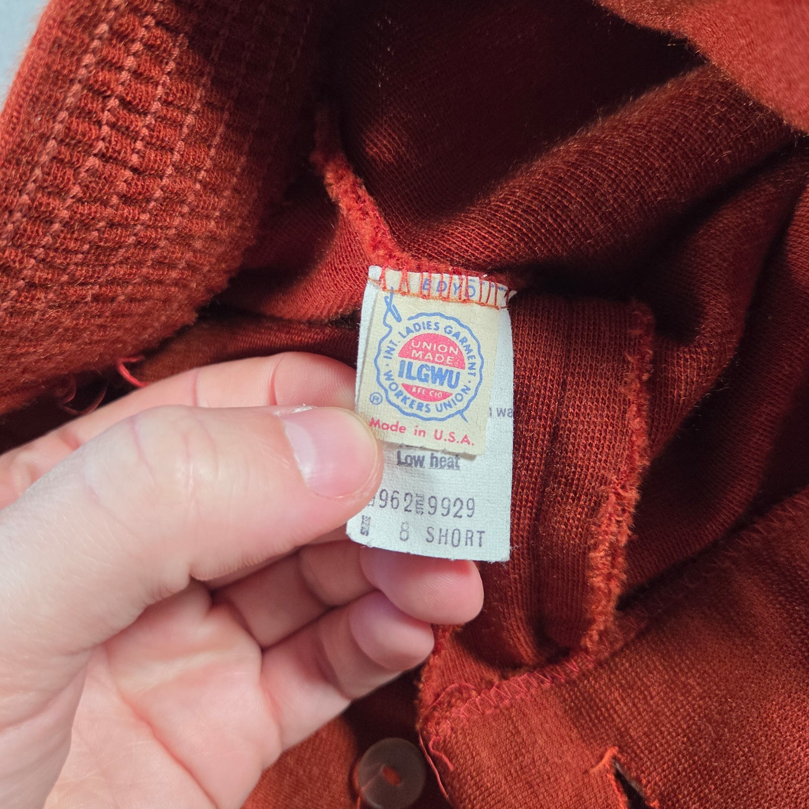 Vintage Bell Bottoms Womens XS 22×26 Orange Flare Wide Leg High Waist 70s ILGWU